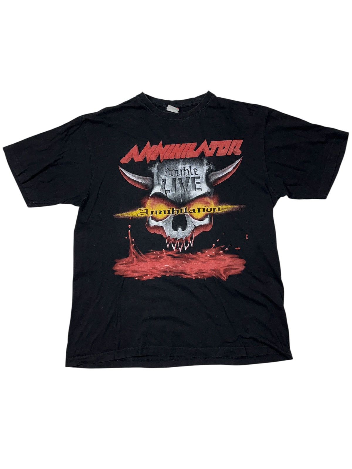 Band Tees × Vintage Vintage Annihilator 2003 Double Live Annihilation T-shirt Size US XL / EU 56 / 4 - 1 Thumbnail