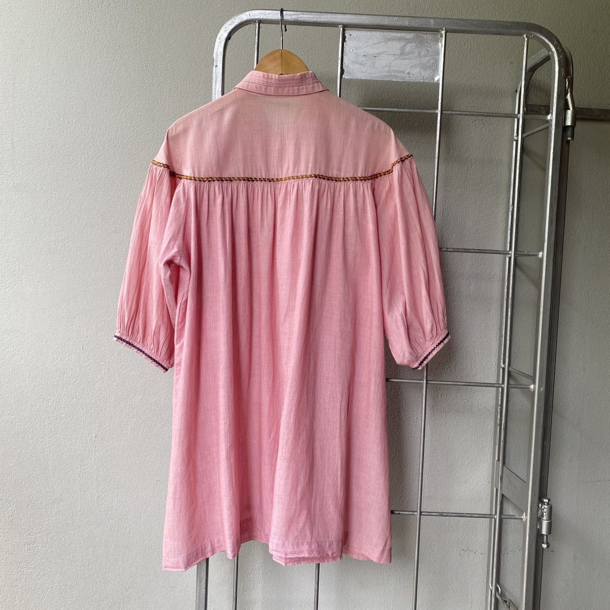 Ne-Net Ne-net Pink Puff Sleeve Babydoll Blouse Size XS / US 0-2 / IT 36-38 - 16 Thumbnail