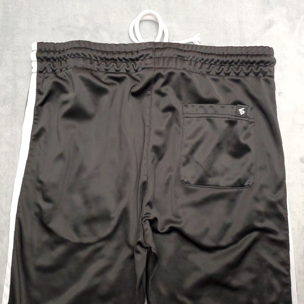 Southpole Southpole Pants Men XL Black Striped Performance Fleece Warm Up Track Zip Pocket - Sports Pants, Men XL, Black, Striped, Drawstring, Elastic Waist Size US 36 / EU 52 - 7 Thumbnail