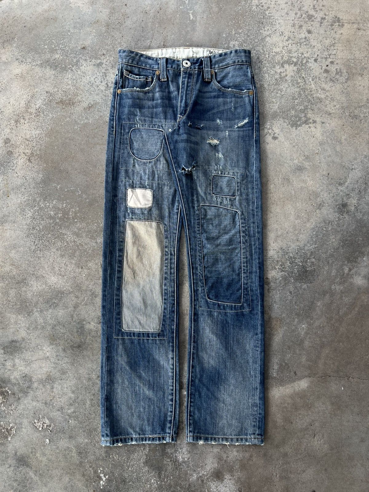 Levi's Beautiful Repaired Vintage Levi's 505 Denim Pants Size US 29 - 1 Thumbnail
