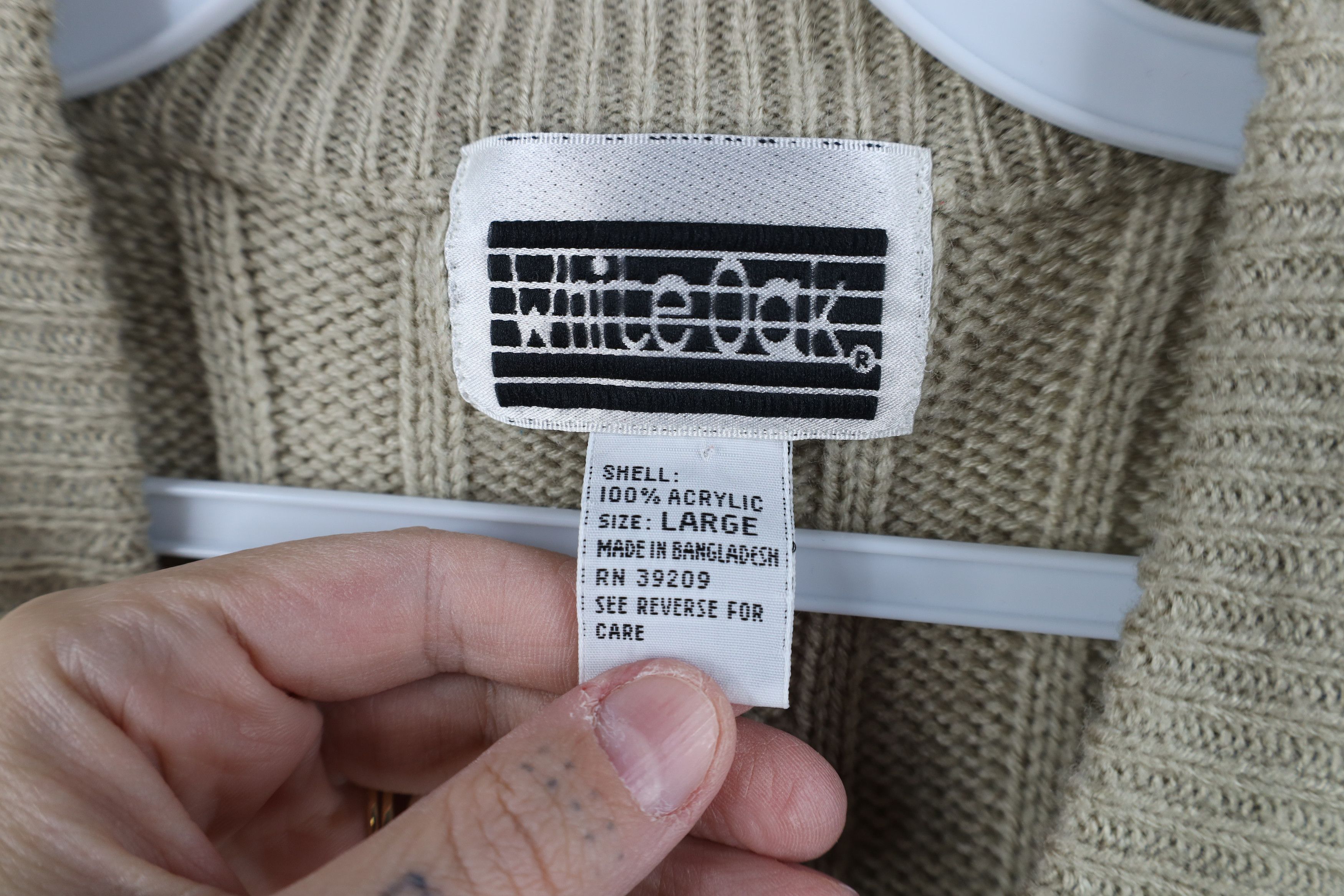 Vintage Vintage 90s Streetwear Chunky Cable Ribbed Knit Sweater Vest Size US L / EU 52-54 / 3 - 4 Thumbnail