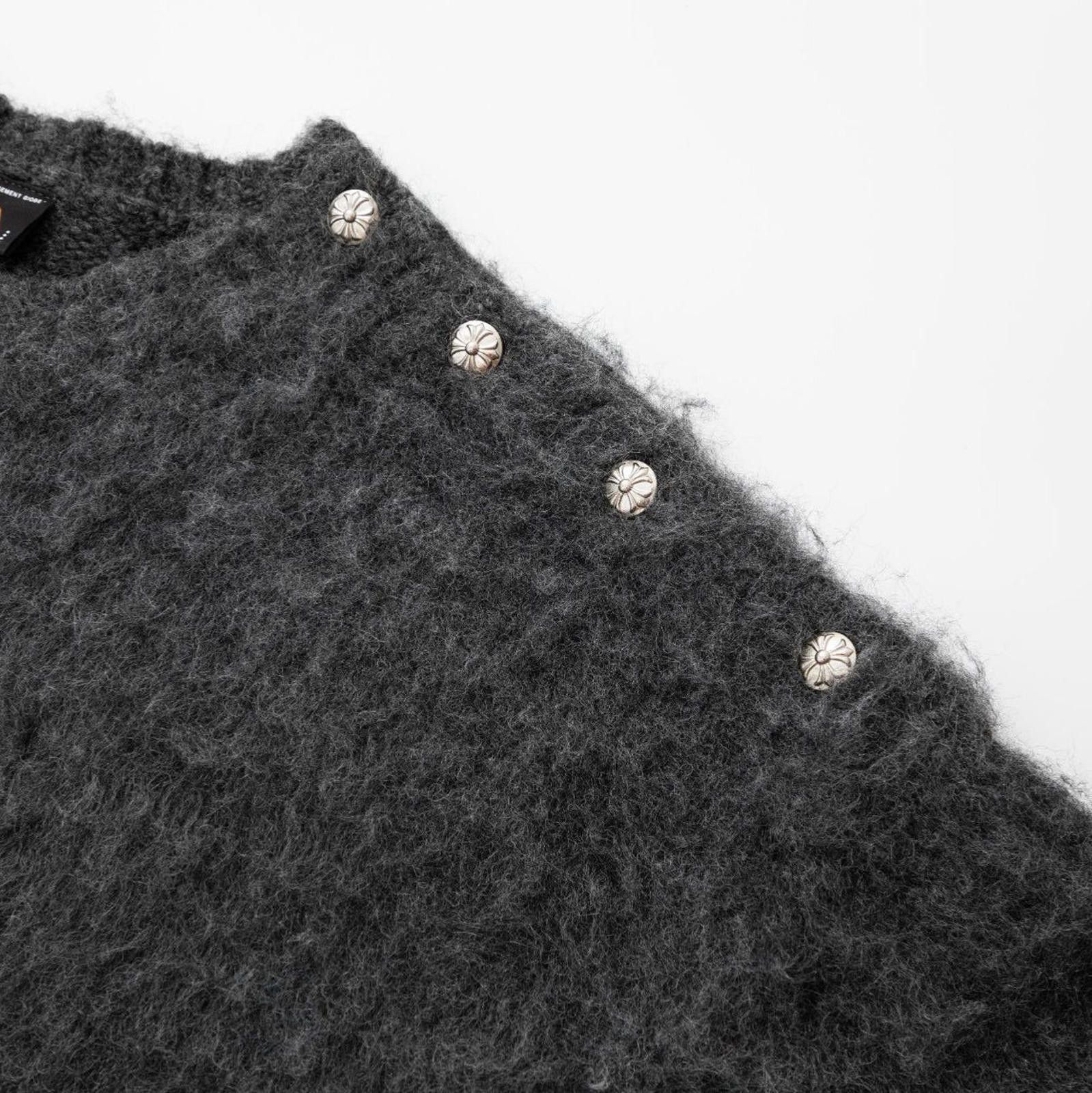 Vintage Teal Fuzzy Knit Sweater with Button Shoulder Detail Size US M / EU 48-50 / 2 - 2 Thumbnail