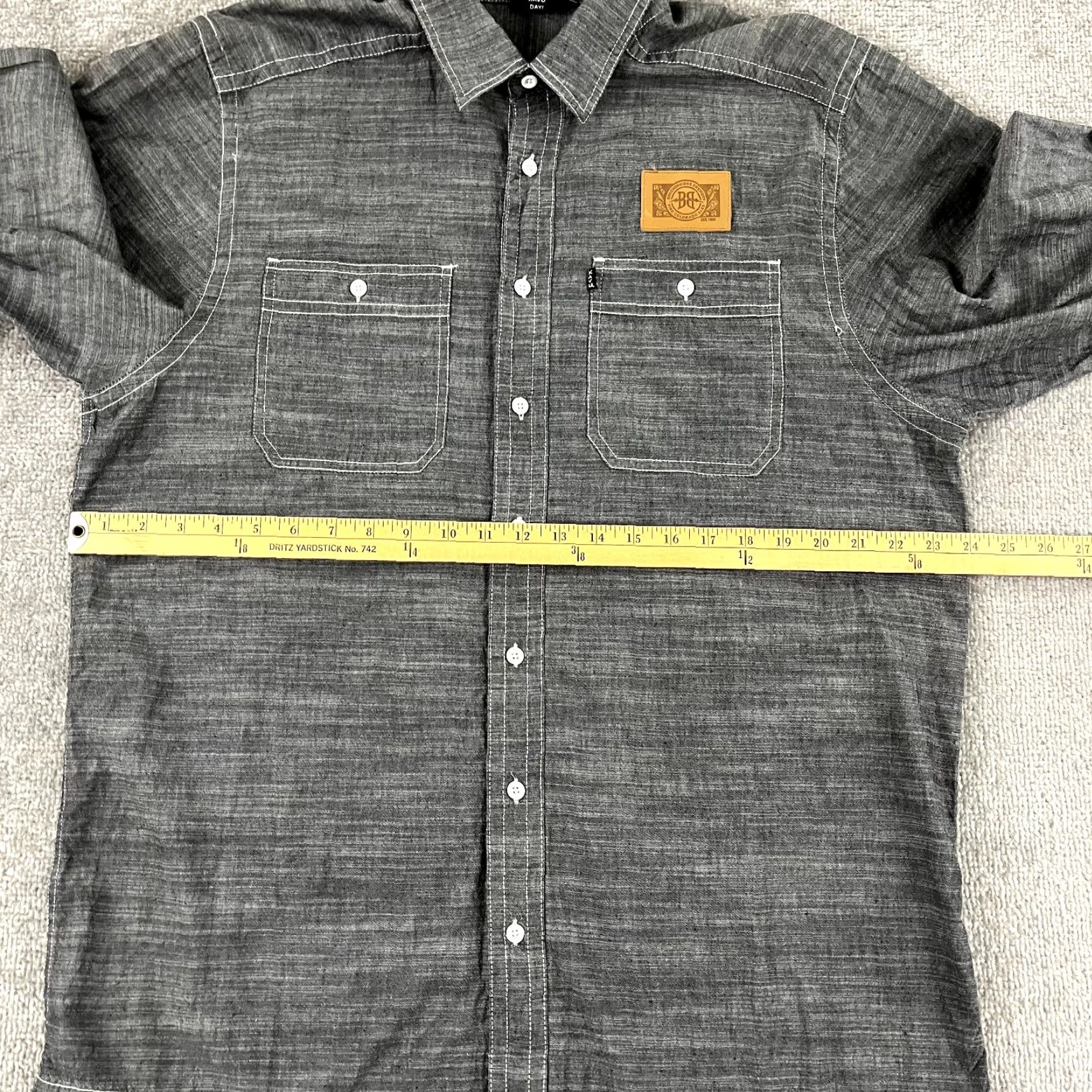 KAVU KAVU Shirt Mens Extra Large Gray Button Up Hiking Breckenridge Brewery Colorado Size US XL / EU 56 / 4 - 5 Thumbnail