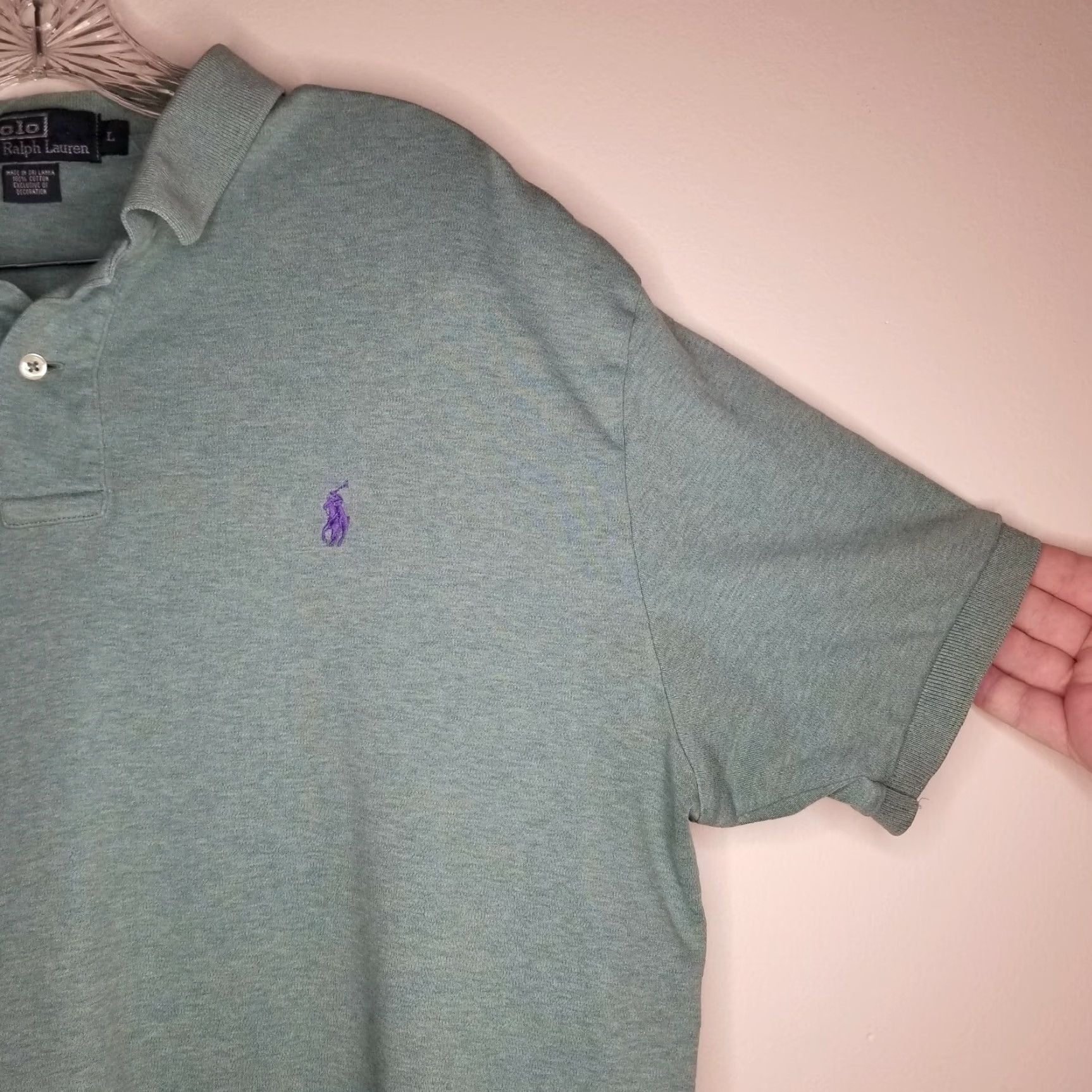 Polo Ralph Lauren Polo Ralph Lauren Polo Shirt Men Large Short Sleeve Blue Green Teal-Color L Mens Size US L / EU 52-54 / 3 - 2 Thumbnail