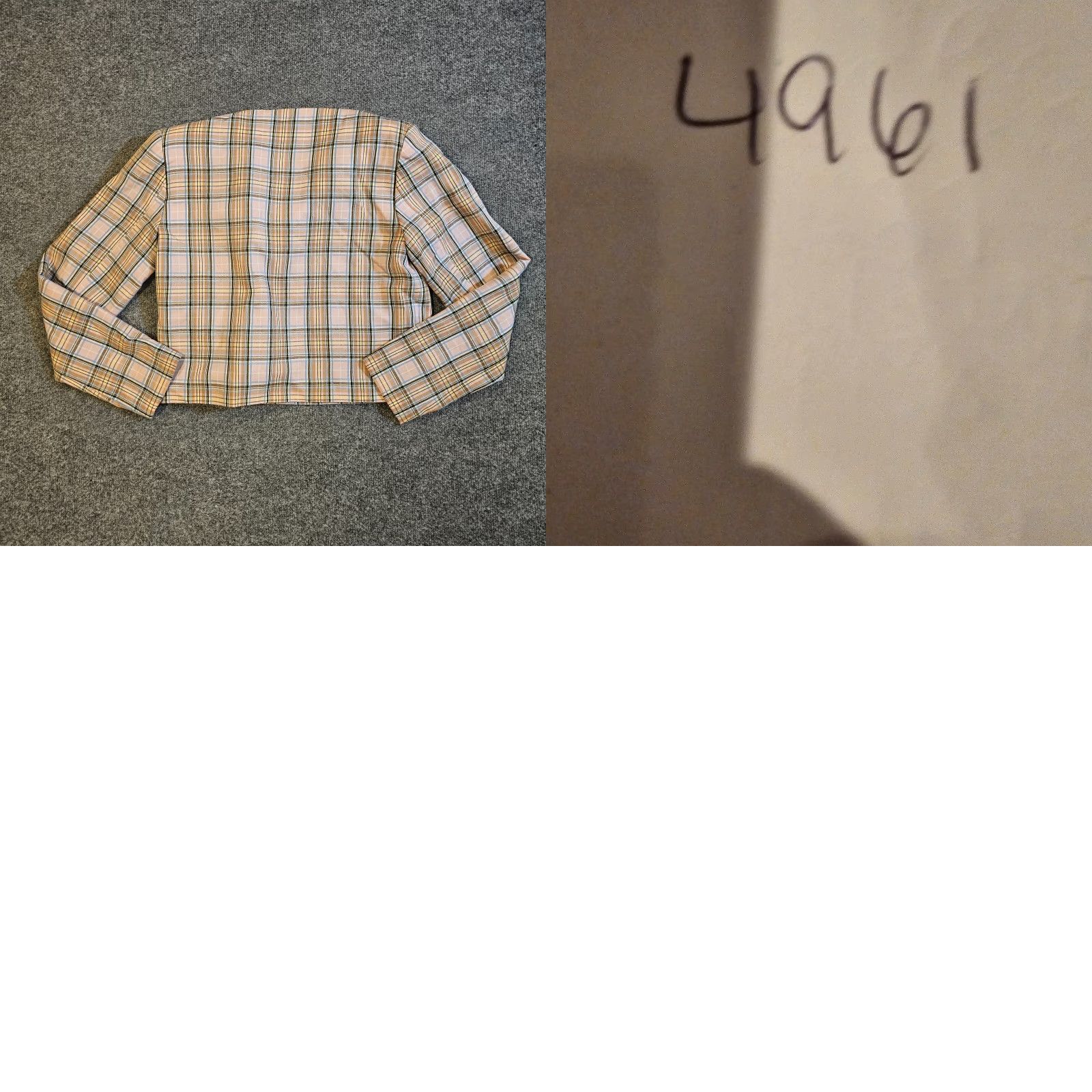 Vintage VINTAGE YAS Jacket Womens Size Small Beige Plaid Blazer Long Sleeve Y2K Clueless Size S / US 4 / IT 40 - 8 Thumbnail