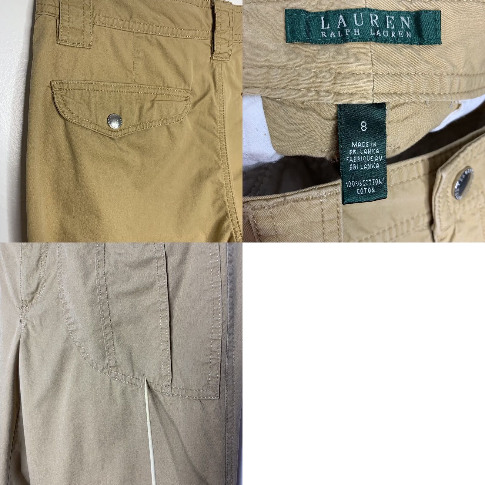 Ralph Lauren Lauren Ralph Lauren Khaki Pants Casual Ankle Cropped Womens Size 8 Green Label Beige Size 30" / US 8 / IT 44 - 8 Thumbnail