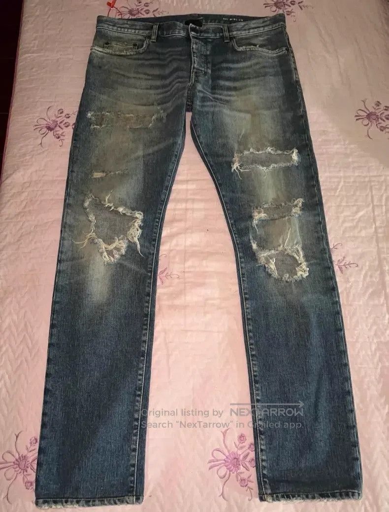 Saint Laurent Paris Saint Laurent Paris Classic Washed Ripped Denim Jeans Size Size US 36 / EU 52 - 2 Thumbnail