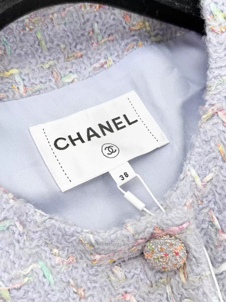 Chanel Chanel Tweed mixed color nail jewelry stone buckle four-po Size XS / US 0-2 / IT 36-38 - 5 Thumbnail