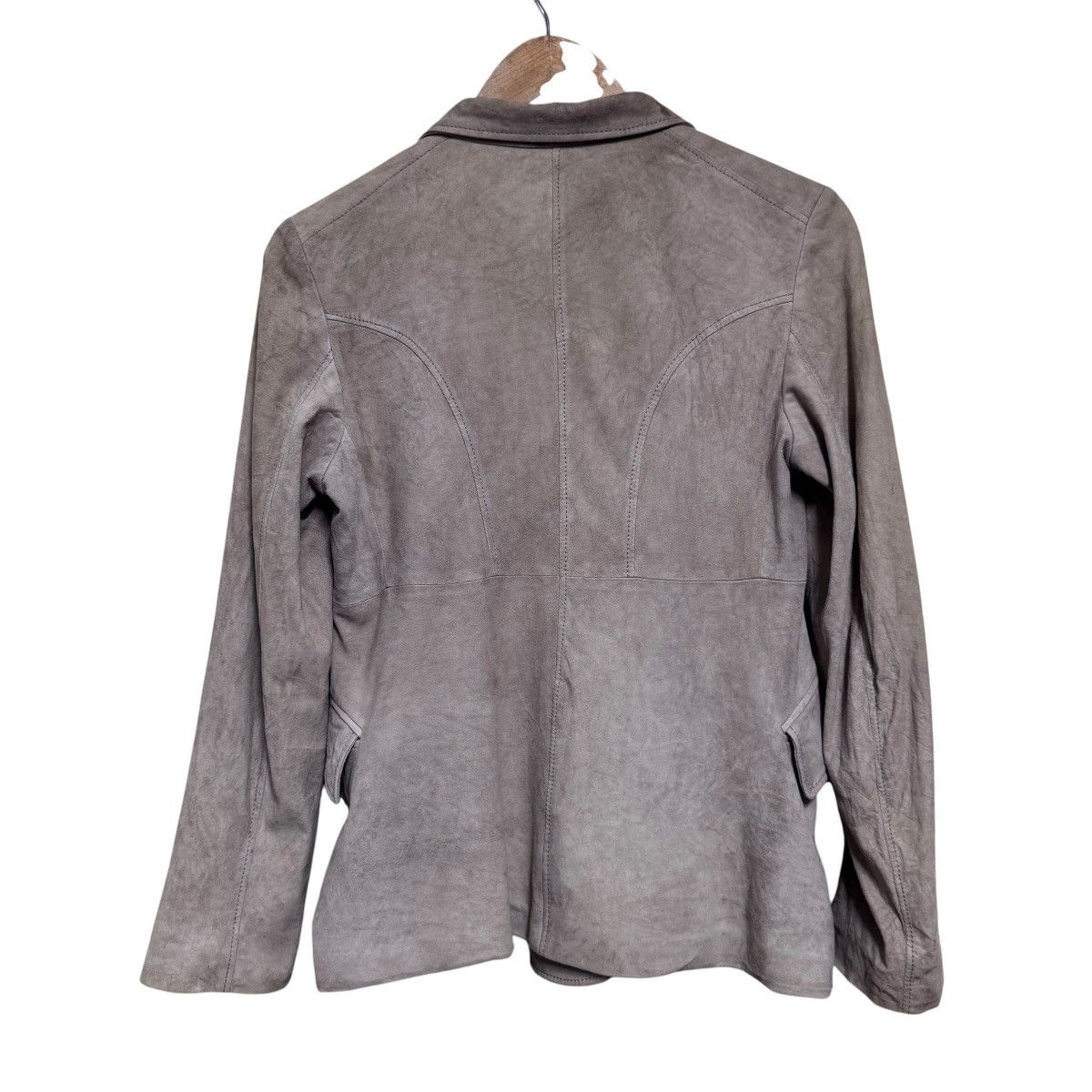 Jil Sander Jil Sander Suede Leather Blazer Jacket Beige Size XS / US 0-2 / IT 36-38 - 10 Thumbnail