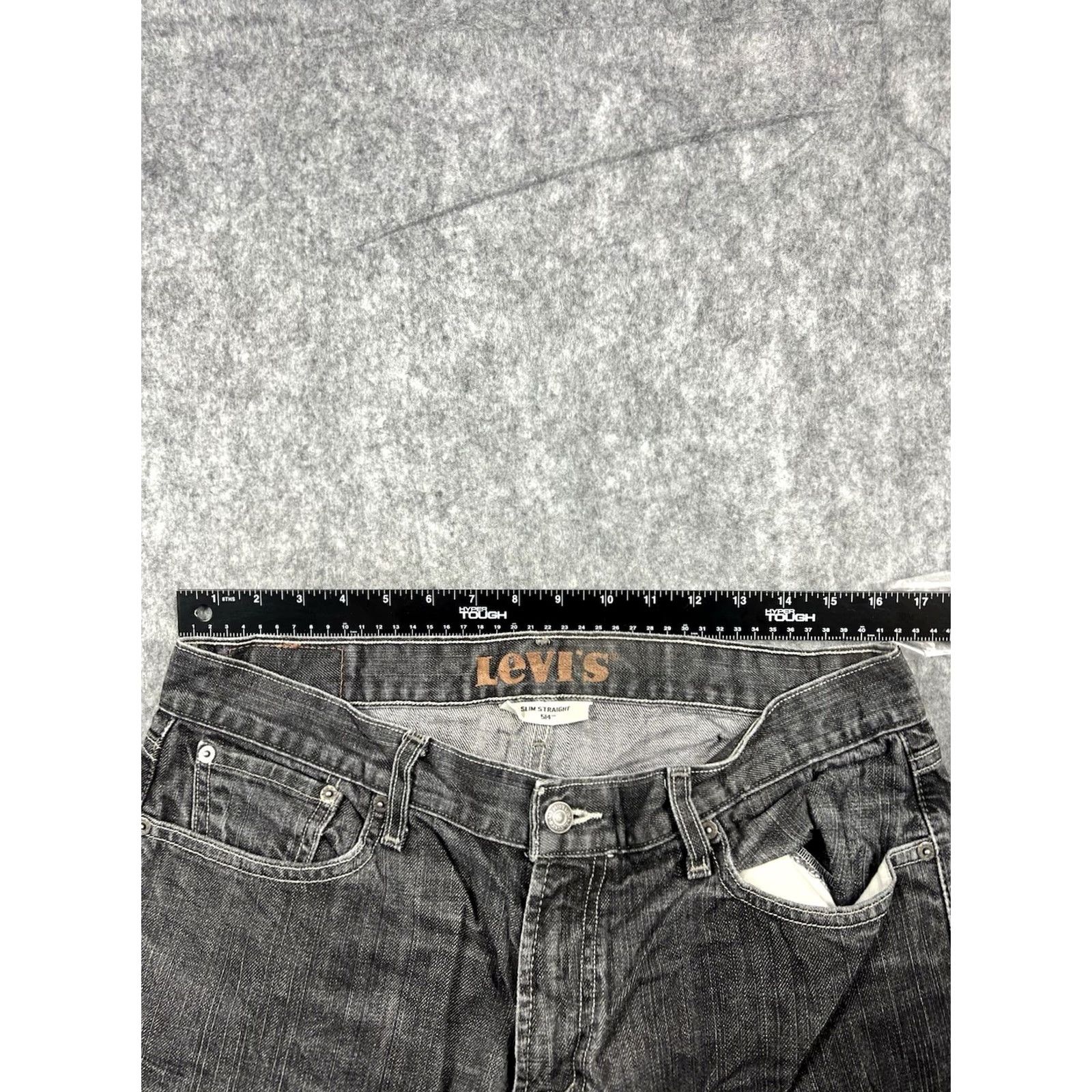 Levi's VINTAGE Levi's 514 Jeans Mens Black Slim Straight Leg Distressed 34x32 Regular Waist 34 Inseam 32 Pockets 5-Pocket Denim Cotton USA 500 Series Size US 34 / EU 50 - 5 Thumbnail