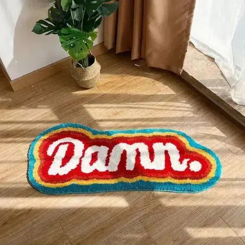 Designer 40cmX90cm Damn Rainbow Soft Rug Size ONE SIZE - 1 Thumbnail