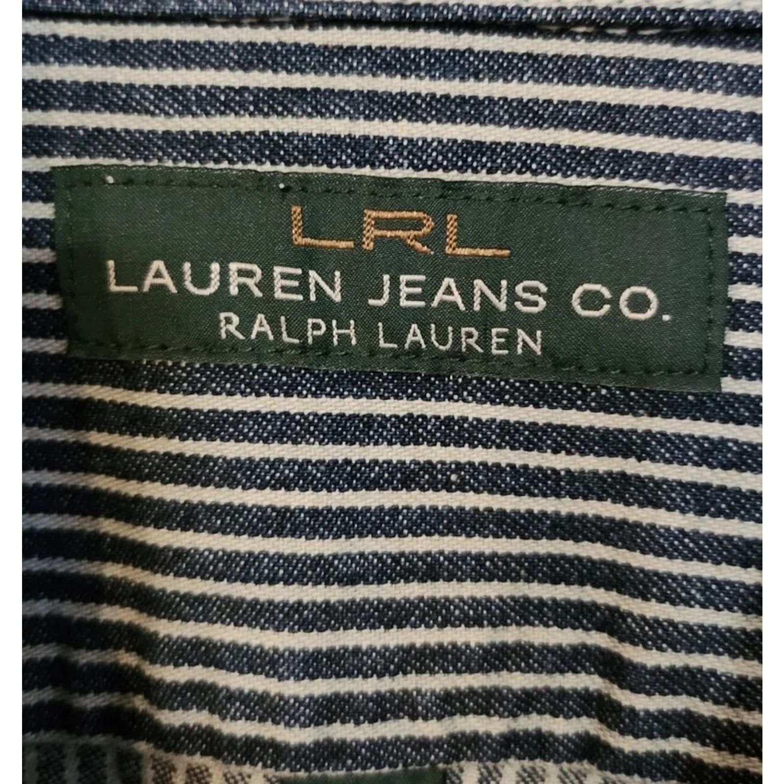 Ralph Lauren LAUREN JEANS CO - RAILROAD STRIPED DENIM TRUCKER JACKET XL Size XL / US 12-14 / IT 48-50 - 5 Thumbnail