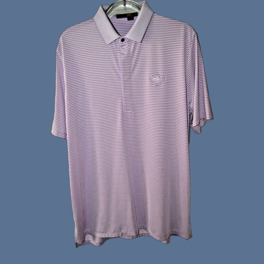 RLX Ralph Lauren RLX Ralph Lauren Polo Shirt Mens XL Lavender Striped Polo Casual Shirt Size US XL / EU 56 / 4 - 1 Thumbnail