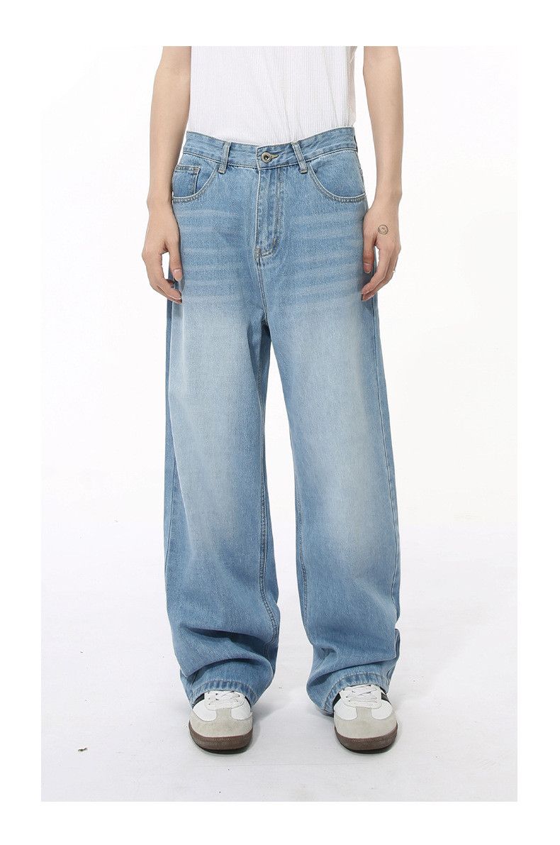 Japanese Brand × Jean Japanese retro simple straight loose washed jeans Size US 32 / EU 48 - 2 Thumbnail