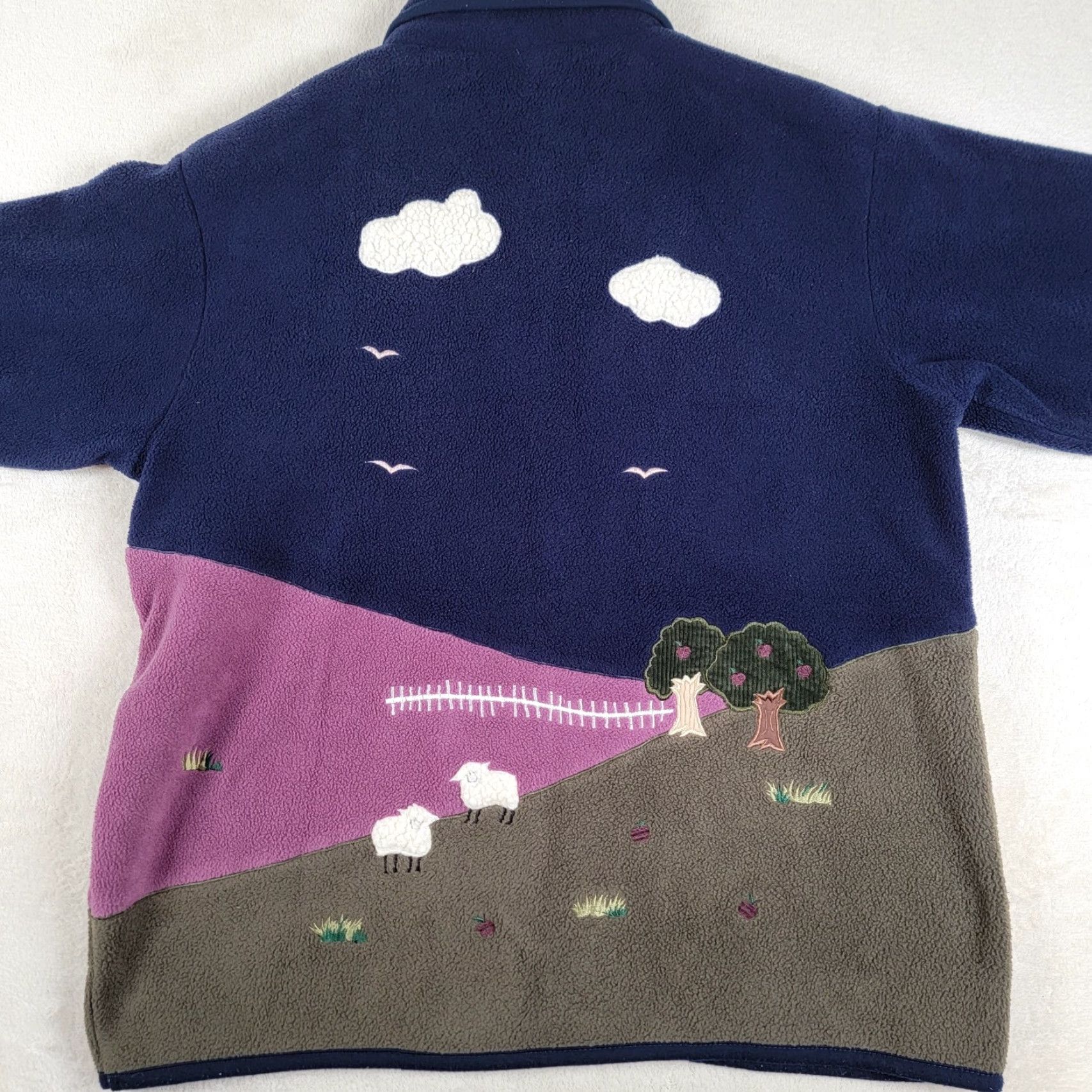 Northern Reflections VINTAGE Northern Reflections Women's Jacket M Blue Sheep Novelty Fleece Reflective Pasture Style Basic Debut Travel Casual Party/Cocktail Size M / US 6-8 / IT 42-44 - 5 Thumbnail