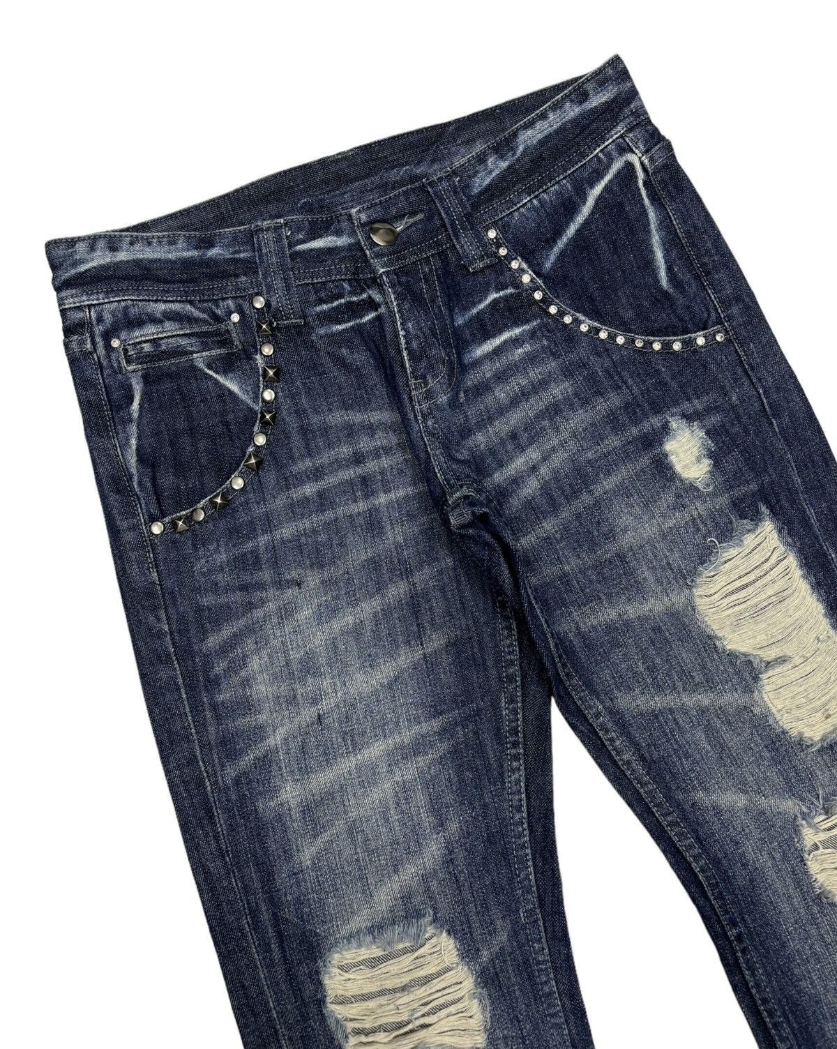 Murder License MURDER LICENSE STUDDED DISTRESS FLARED JEANS Size US 32 / EU 48 - 6 Thumbnail