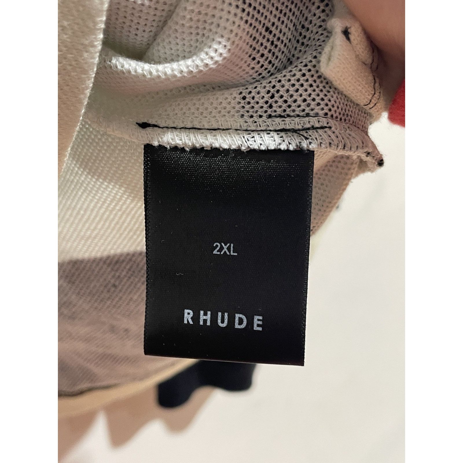 Rhude RHUDE BLACK & WHITE PIQUE POLO SIZE XXL PREOWNED Size US XXL / EU 58 / 5 - 5 Thumbnail