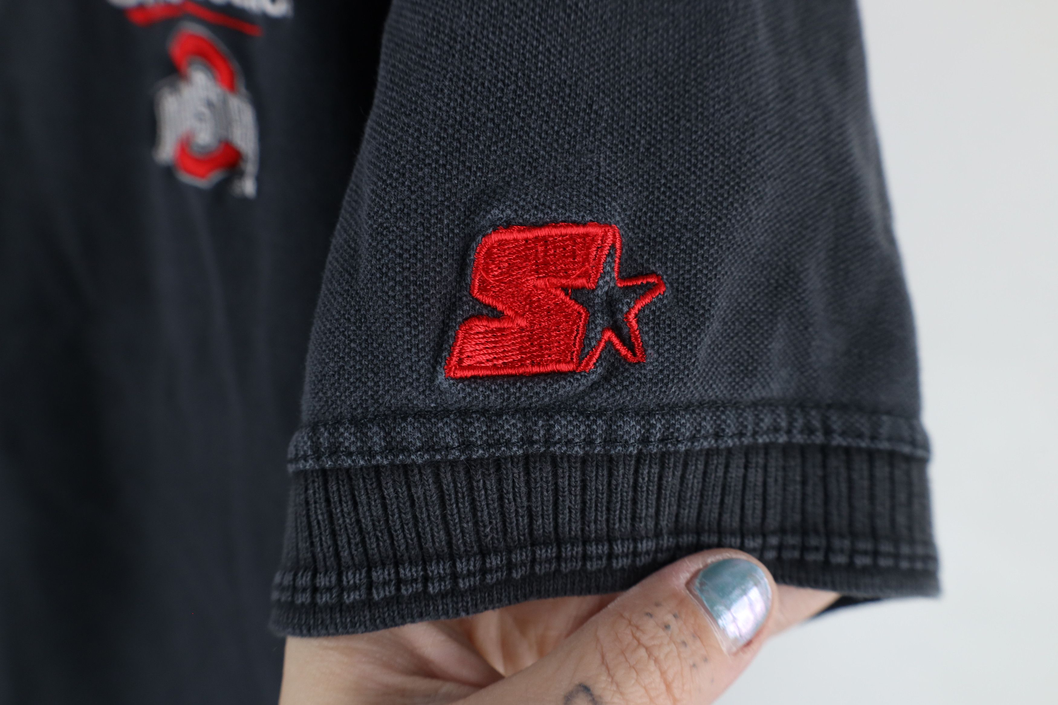 Starter × Vintage Vintage 90s Starter Out Ohio State University Polo Shirt Size US L / EU 52-54 / 3 - 4 Thumbnail