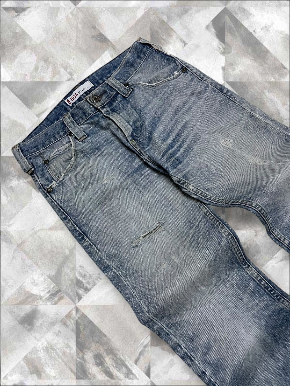 Levi's Vintage Clothing Vintage Og Designer Levis 504 Distressed Straight Denim Size US 30 / EU 46 - 7 Thumbnail