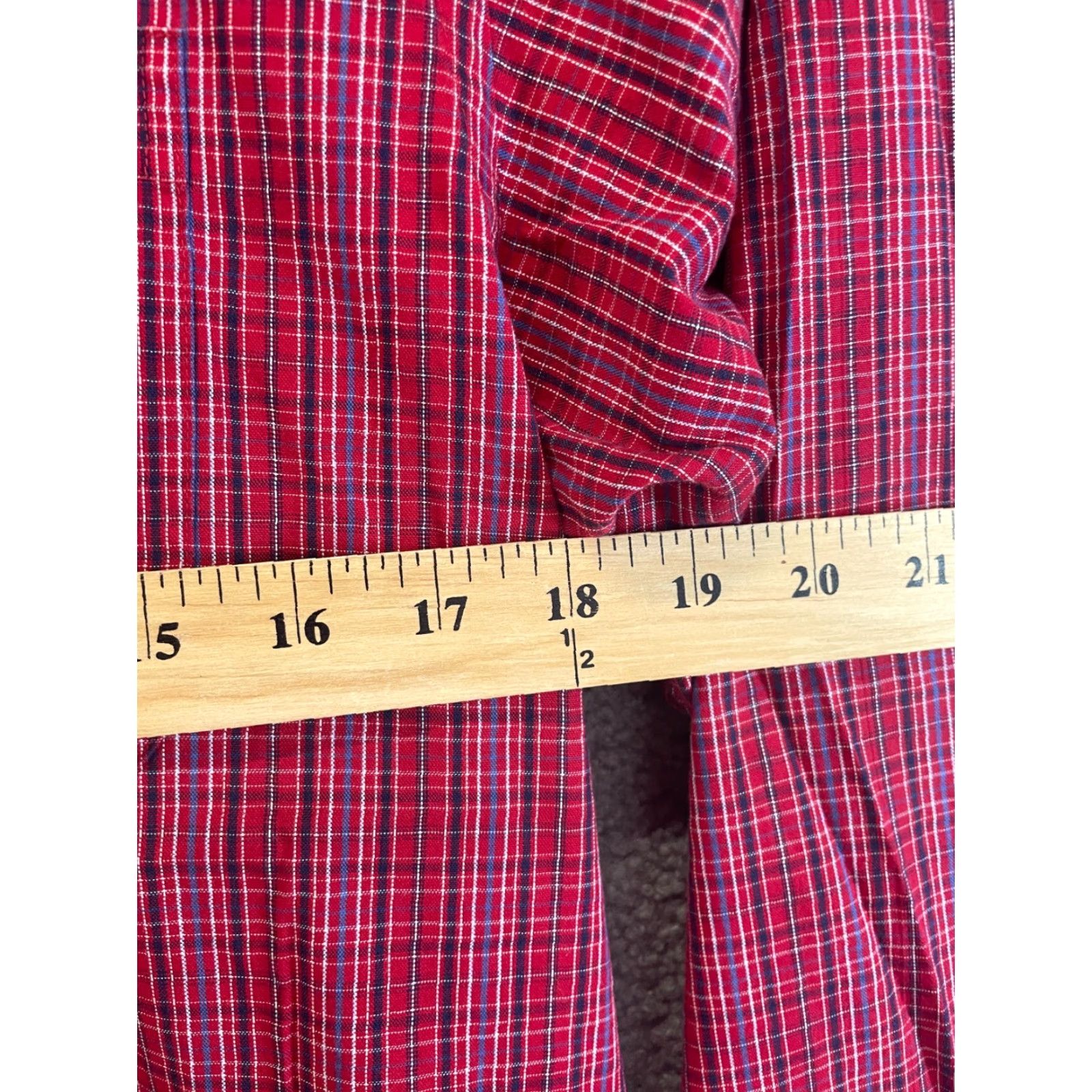 Roundtree & Yorke Roundtree & Yorke Shirt Mens Large Red Button Down Plaid Cotton Casual Size US L / EU 52-54 / 3 - 3 Thumbnail