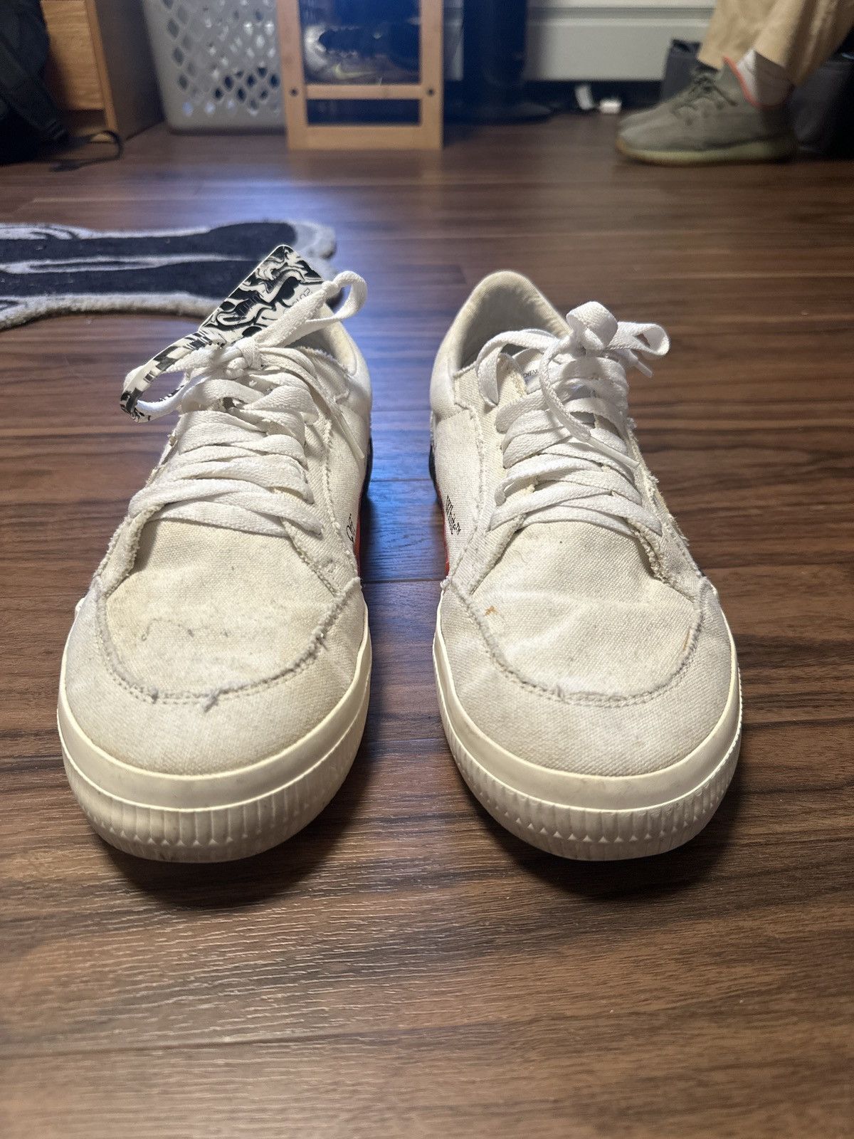 Off-White × Virgil Abloh Off White “Vulcanized” Low-Top Sneakers Size US 11 / EU 44 - 3 Thumbnail