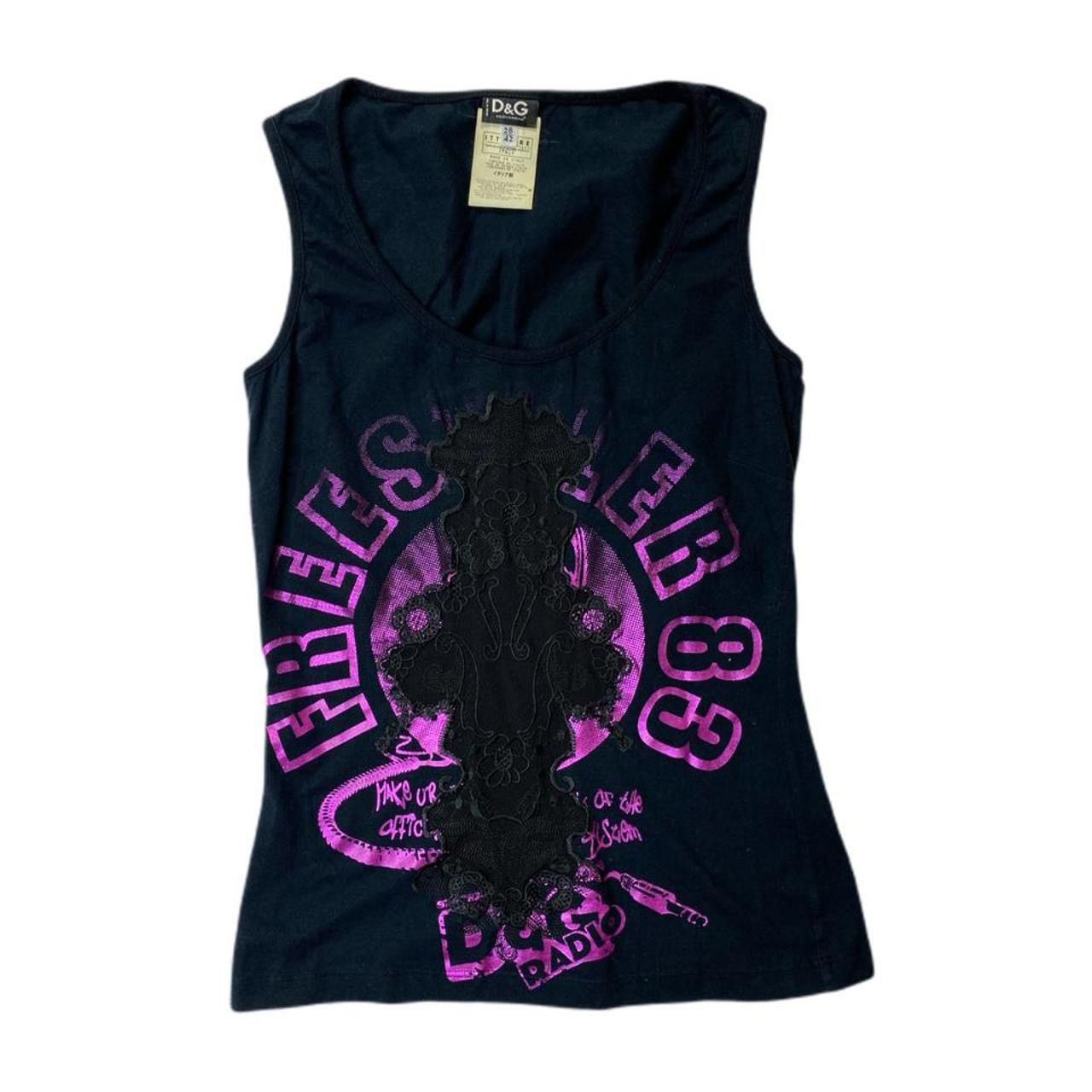 Dolce & Gabbana × Vintage Vintage Dolce & Gabbana “D&G Radio” Tank Top Size M / US 6-8 / IT 42-44 - 3 Thumbnail