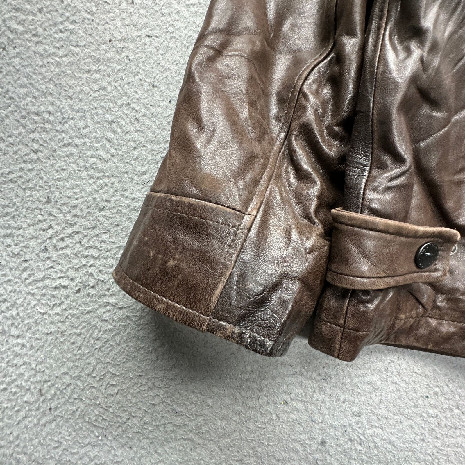Nautica Nautica Leather Full Zip Lined Jacket Mens Large Brown Size US L / EU 52-54 / 3 - 11 Thumbnail