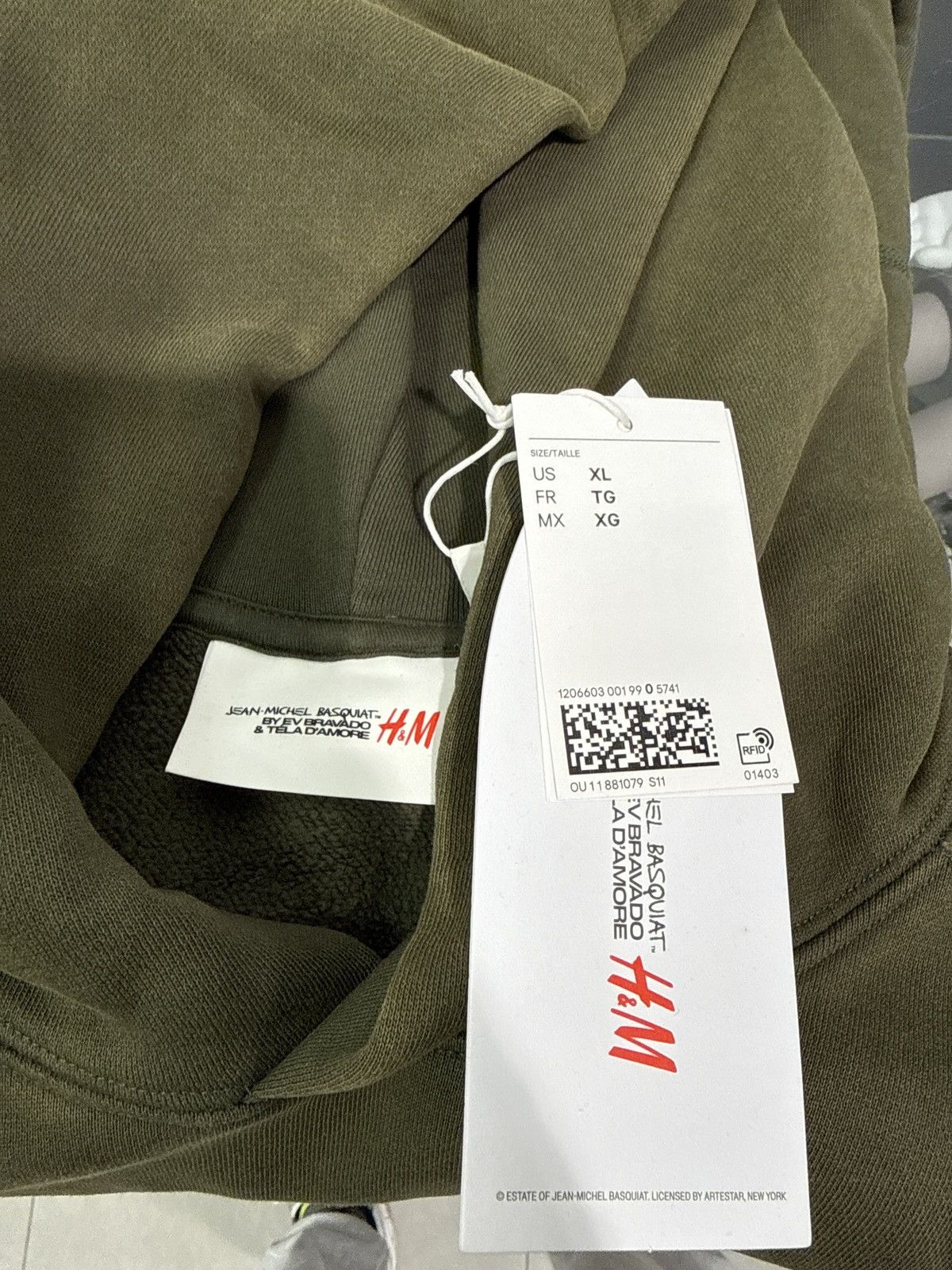 H&M × Jean-Michel Basquiat × Who Decides War Who Decides War x H&M x Basquiat Hoodie Olive Size US XL / EU 56 / 4 - 3 Thumbnail