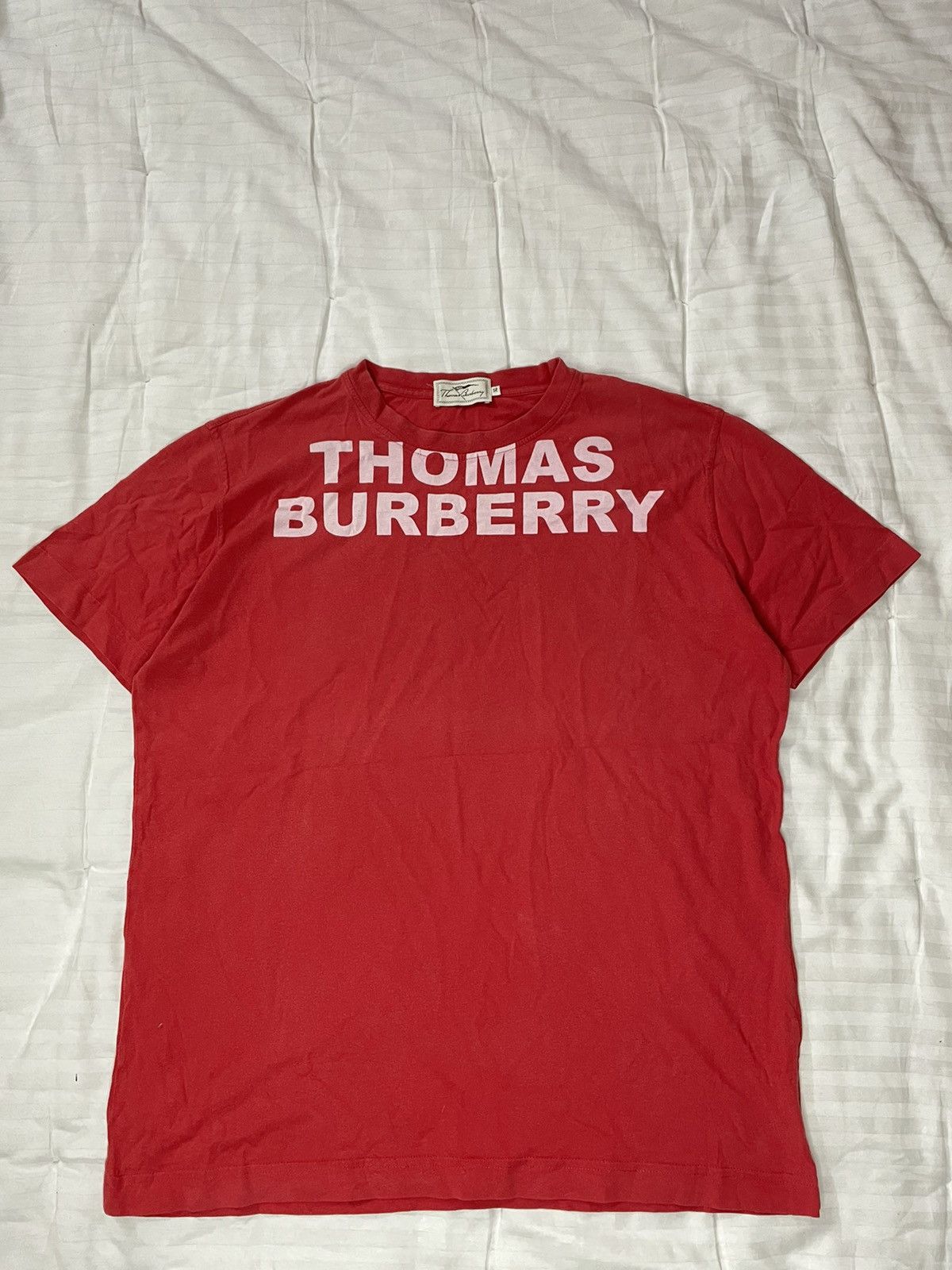 Burberry Vintage Rare Thomas Burberry Big Logo T-shirt Size US XL / EU 56 / 4 - 1 Thumbnail