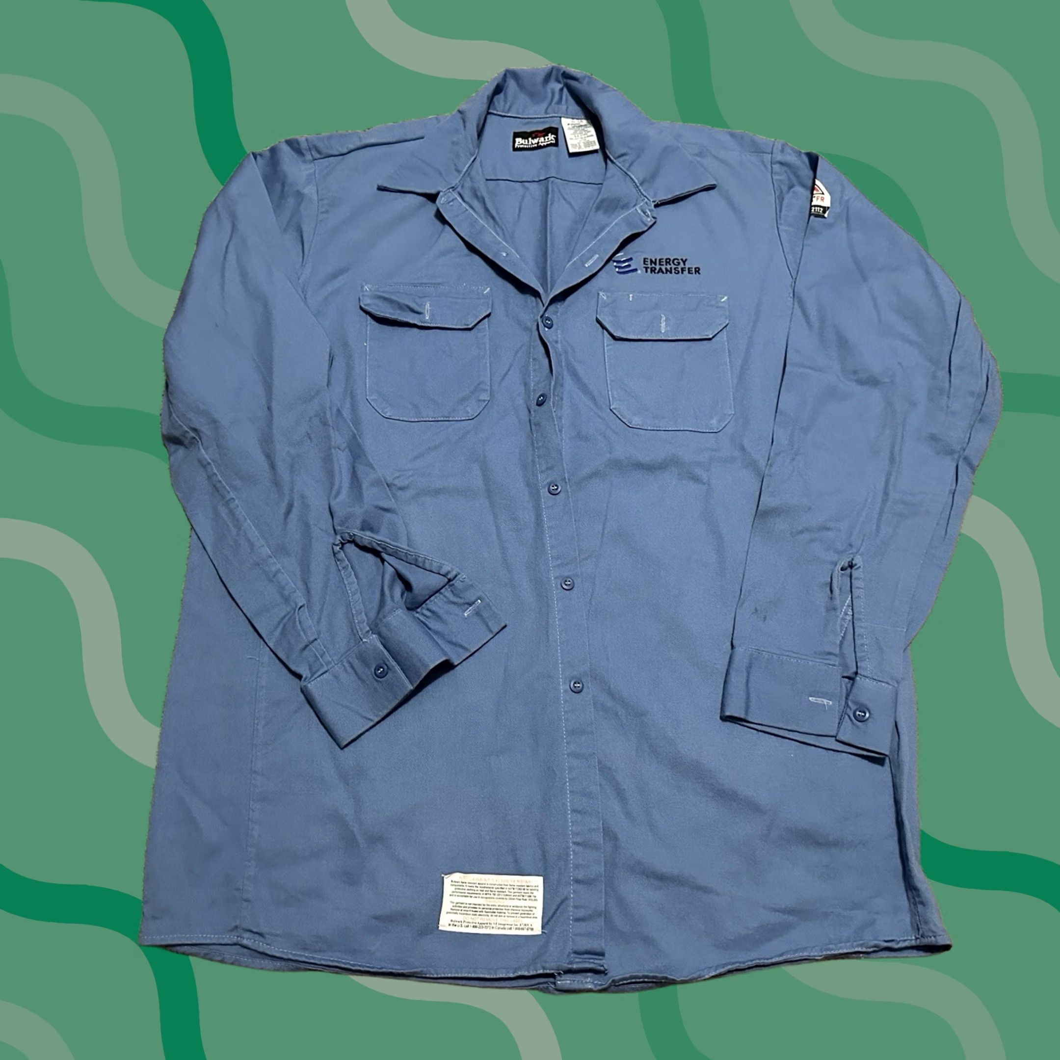 Vintage Bulwark Shirt Mens Large Blue Button-Up Long Sleeve Workwear Size US L / EU 52-54 / 3 - 1 Thumbnail