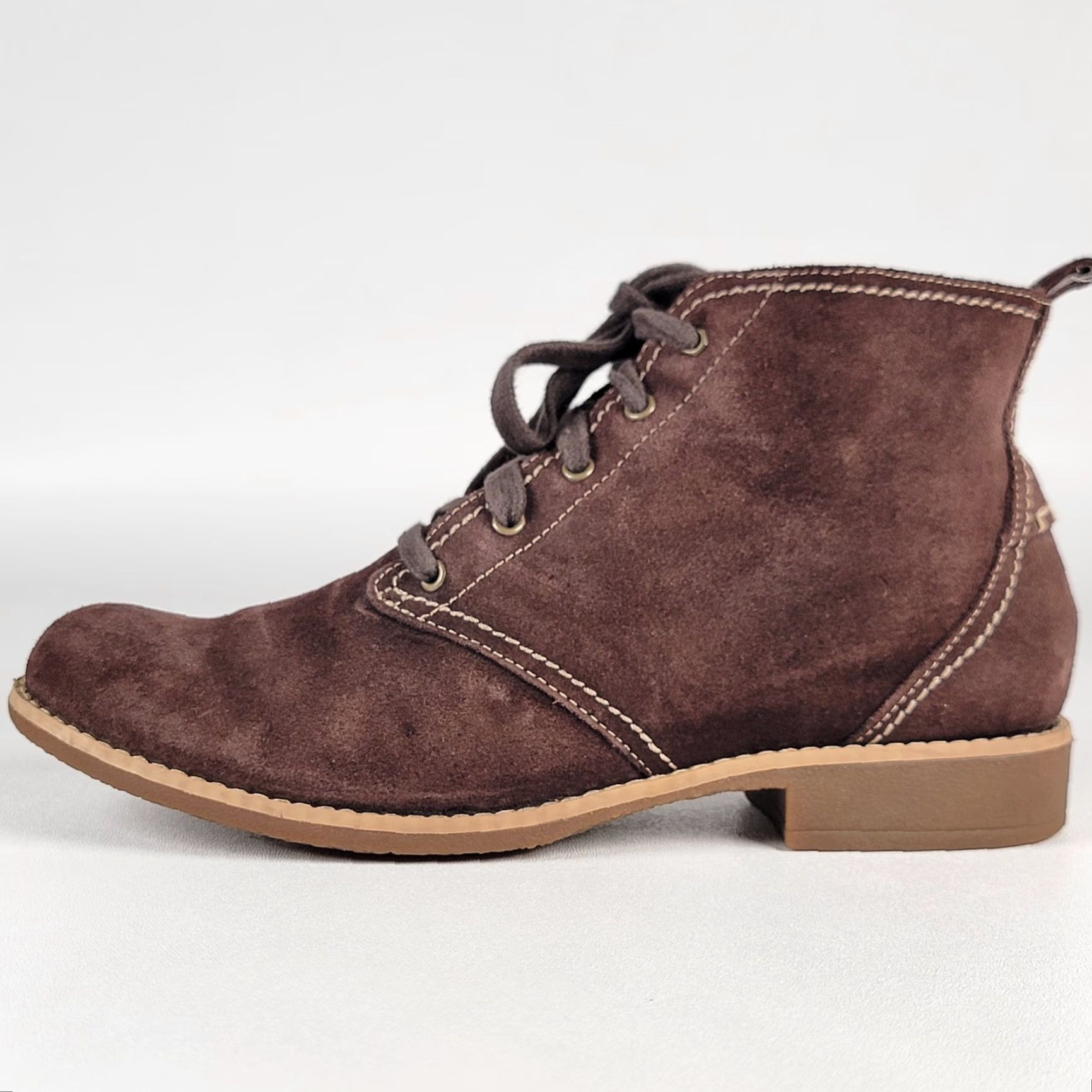 Timberland Timberland Brown Leather Women's Ankle Booties Lace Up Flat Heel 8.5/39.5 Casual Boots Size US 9 / IT 39 - 7 Thumbnail