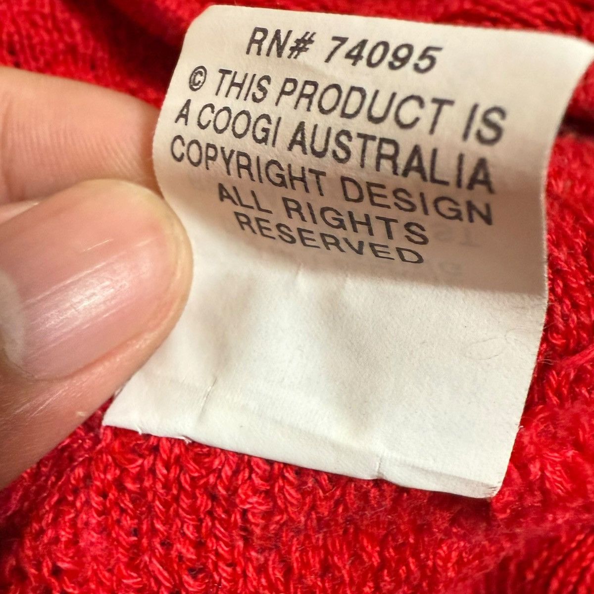 Coogi Vintage COOGI Australia 3D Knit Sweater Red Mens L Biggie Size US L / EU 52-54 / 3 - 8 Thumbnail