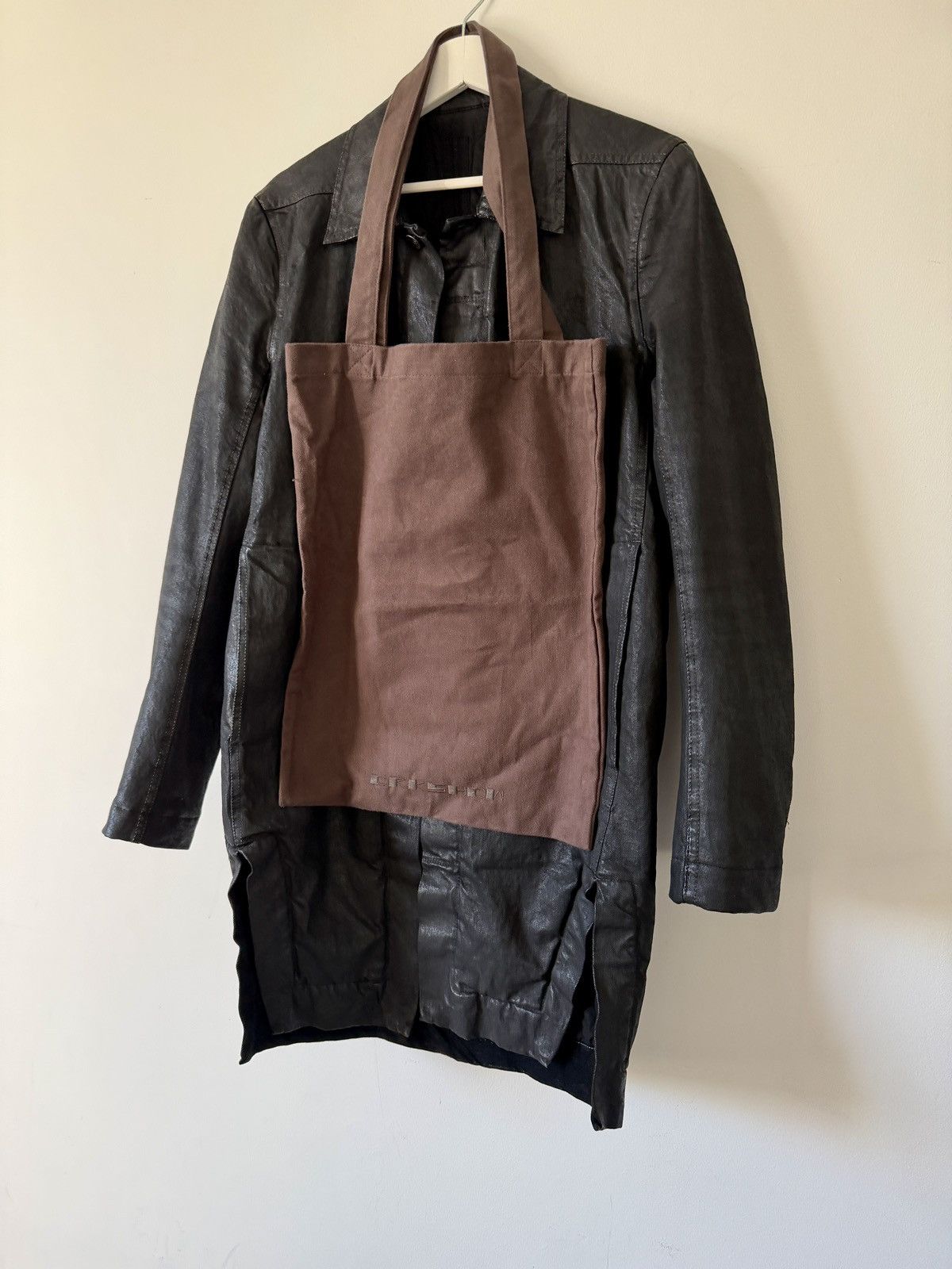 Rick Owens Drkshdw ARCHIVE FW15 Rick Owens DRKSHDW Wax combo jacket + Bag Size US S / EU 44-46 / 1 - 6 Thumbnail