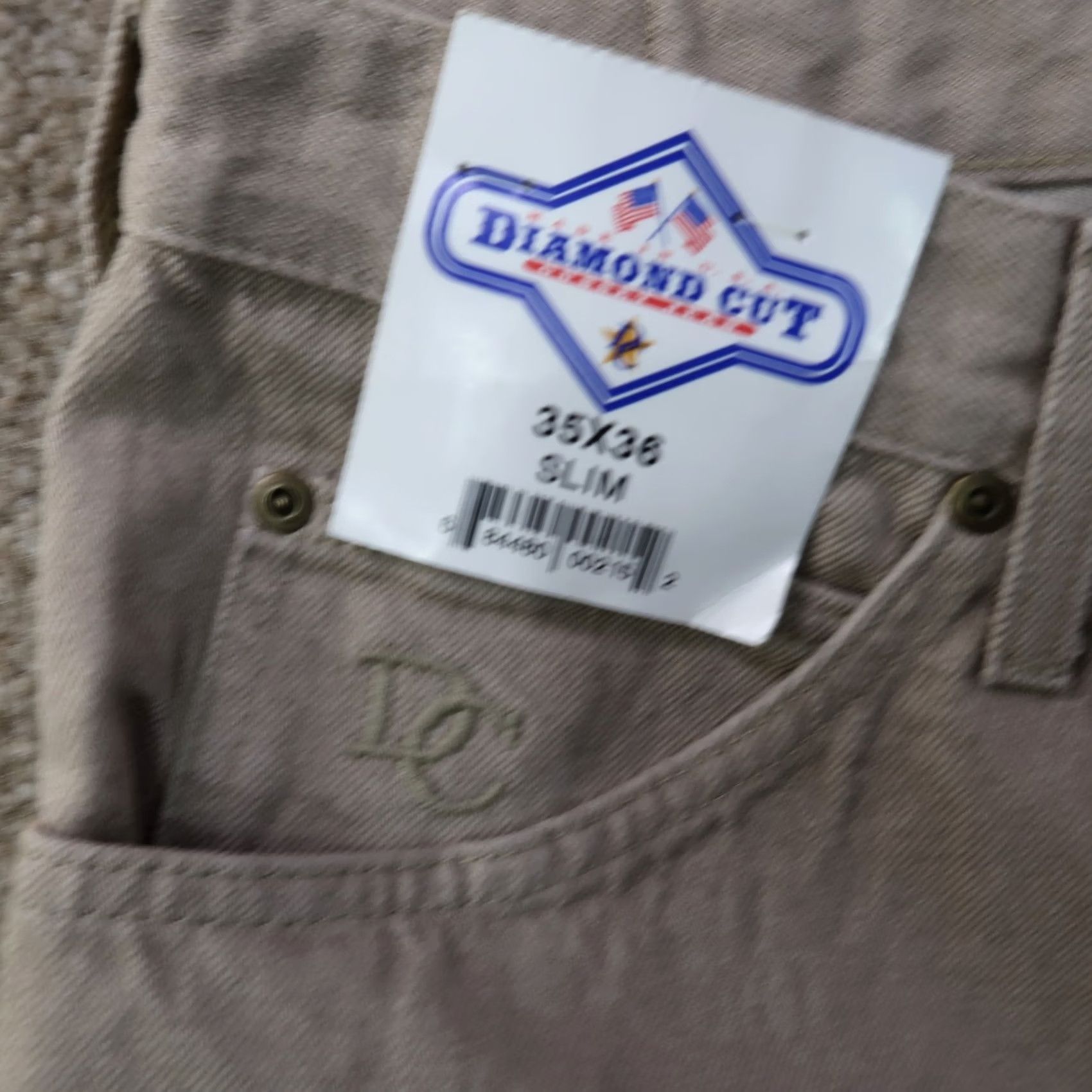 Vintage VINTAGE Diamond Cut Jeans Slim 35x36 Men US Tan Cowboy 5-Pocket Denim Slim Fit Diamond Cut Jeans Mens Regular Large NOT NEW Size US 35 - 3 Thumbnail