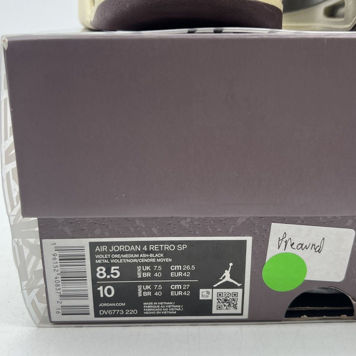 Jordan Brand A Ma Maniére x Air Jordan 4 Violet Ore Size US 8.5 / EU 41-42 - 6 Thumbnail