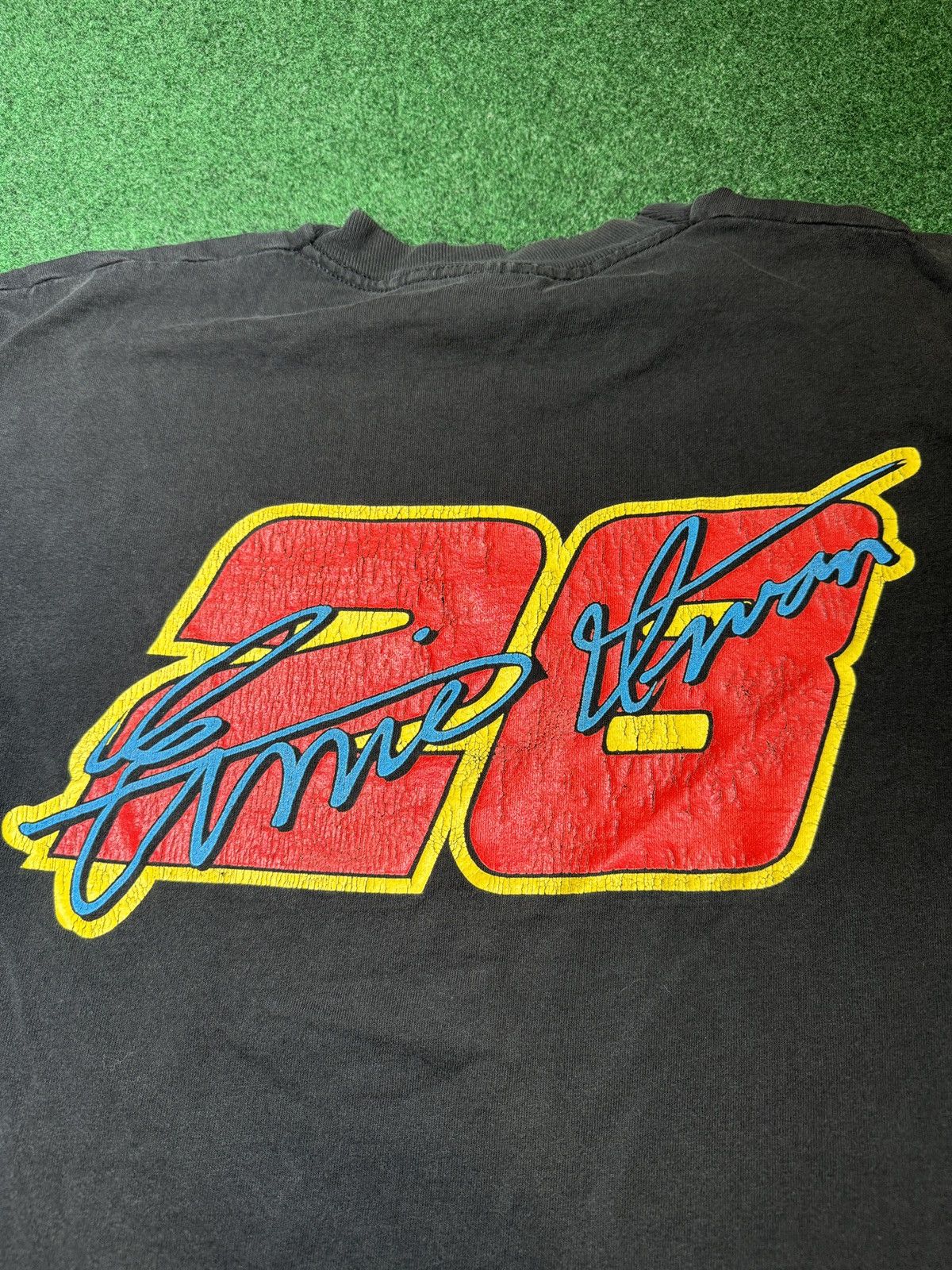 Fruit Of The Loom × NASCAR × Vintage Vtg 90s Nascar Mac Tools Racing Ernie Irvan #28 T-Shirt Size US XL / EU 56 / 4 - 6 Thumbnail