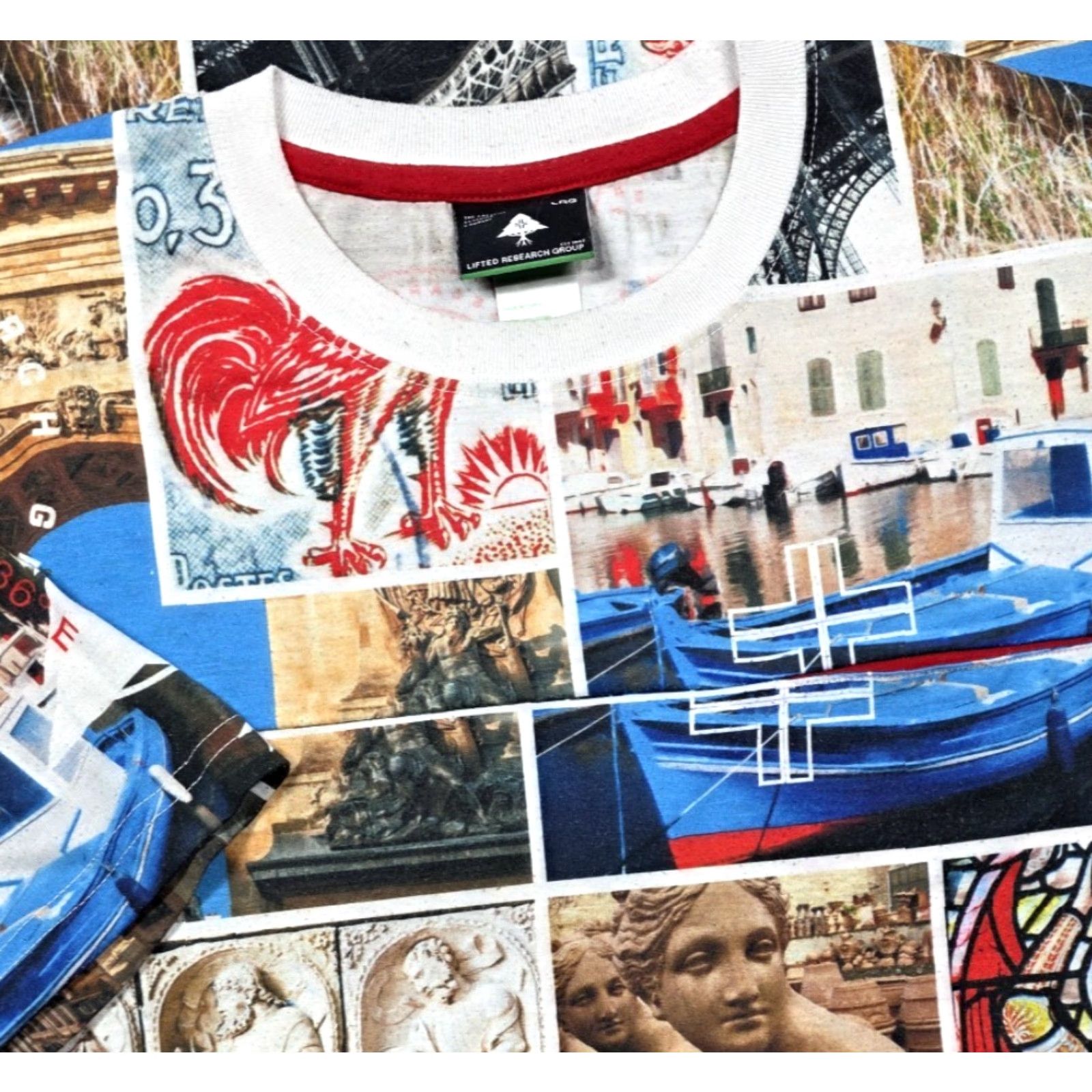 Gloverall VINTAGE LRG T Shirt Mens 2XL All Over Print Paris Art Collage Rare Shirt Size US XXL / EU 58 / 5 - 2 Thumbnail