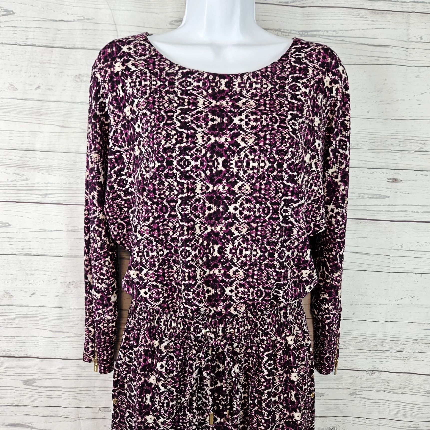 Calvin Klein Calvin Klein Womens Dress Pencil Dress Sz 4 Purple Drawstring Waist Knee Length Size S / US 4 / IT 40 - 2 Thumbnail