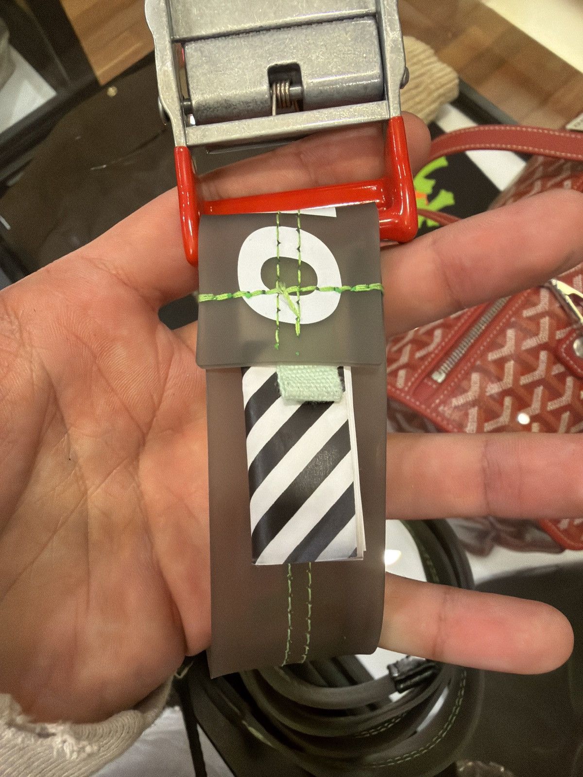 Off-White Off-White Industrial Rubber Strap Belt w Leather - Clear Size ONE SIZE - 5 Thumbnail