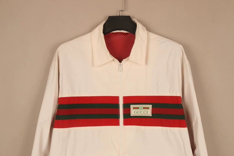 Gucci Gucci Beige Logo zipper sunscreen windbreaker jacket Size US M / EU 48-50 / 2 - 2 Thumbnail