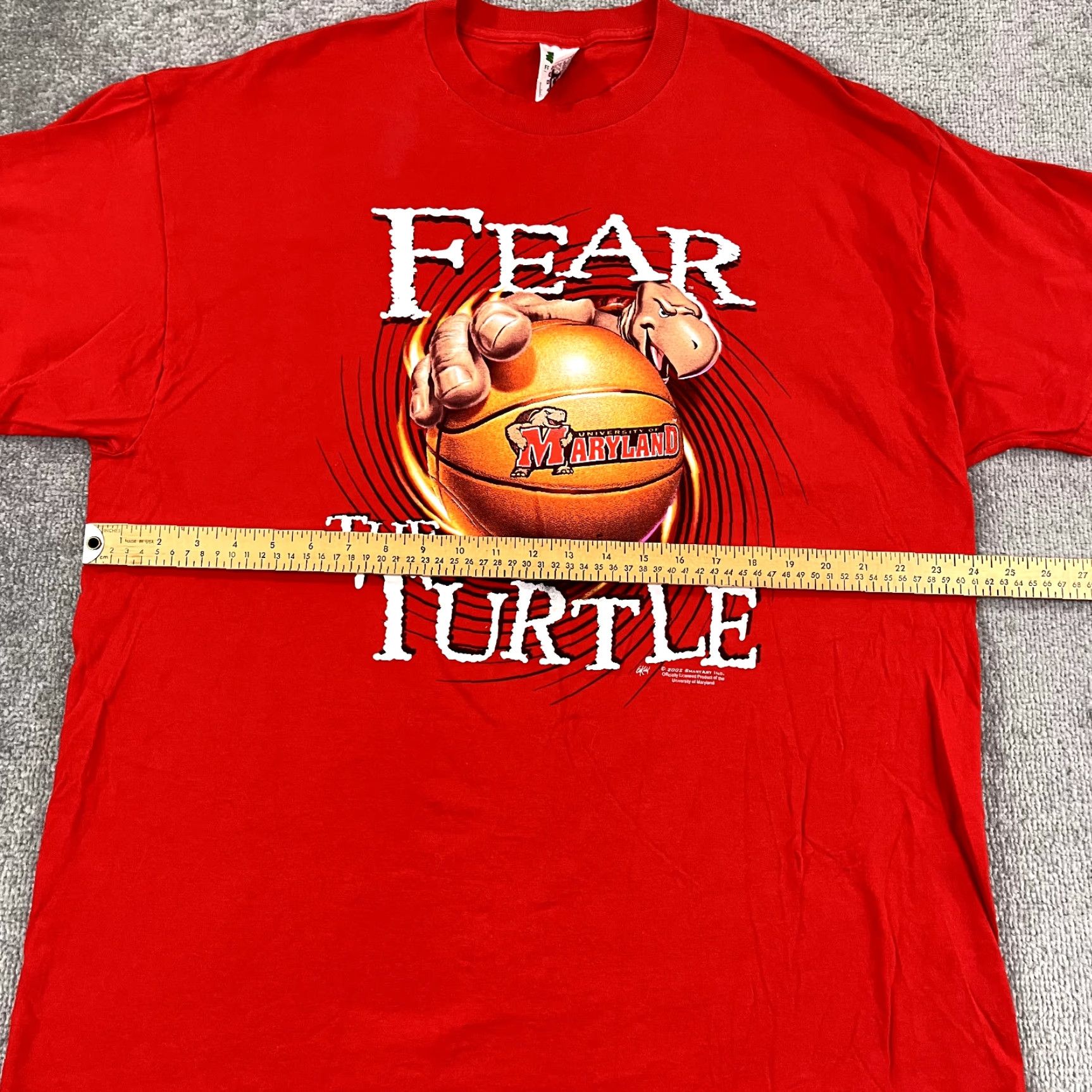 Fruit Of The Loom VINTAGE UNIVERSITY OF MARYLAND Shirt Mens 2XL Red Terrapins Turtle Graphic T Y2K University Mens Shirt 2XL Red Graphic Print Cotton Size US XXL / EU 58 / 5 - 5 Thumbnail