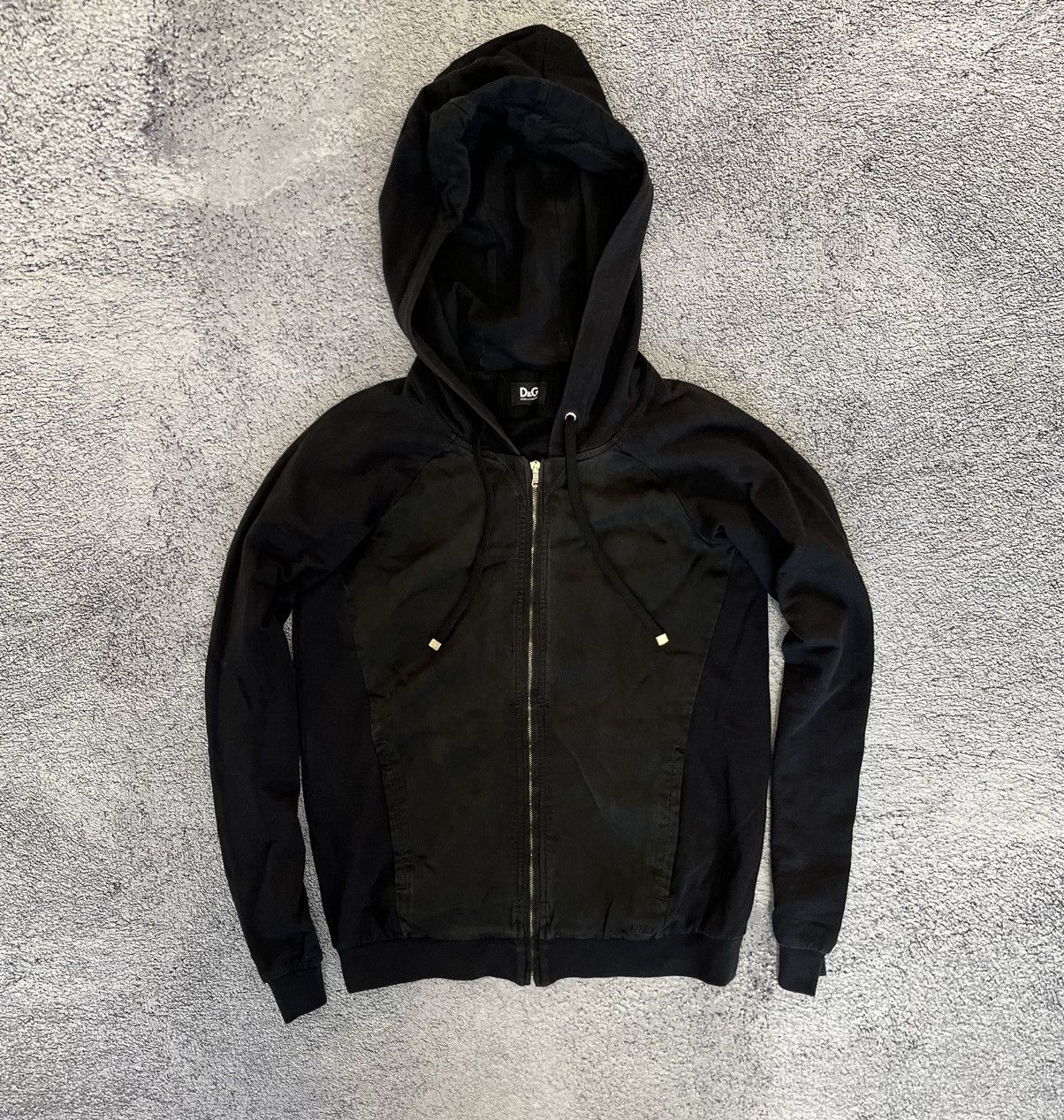 Dolce & Gabbana Vintage D&G Dolce & Gabbana Zip Hoodie Silk Panel Cowl Neck Size M / US 6-8 / IT 42-44 - 1 Thumbnail