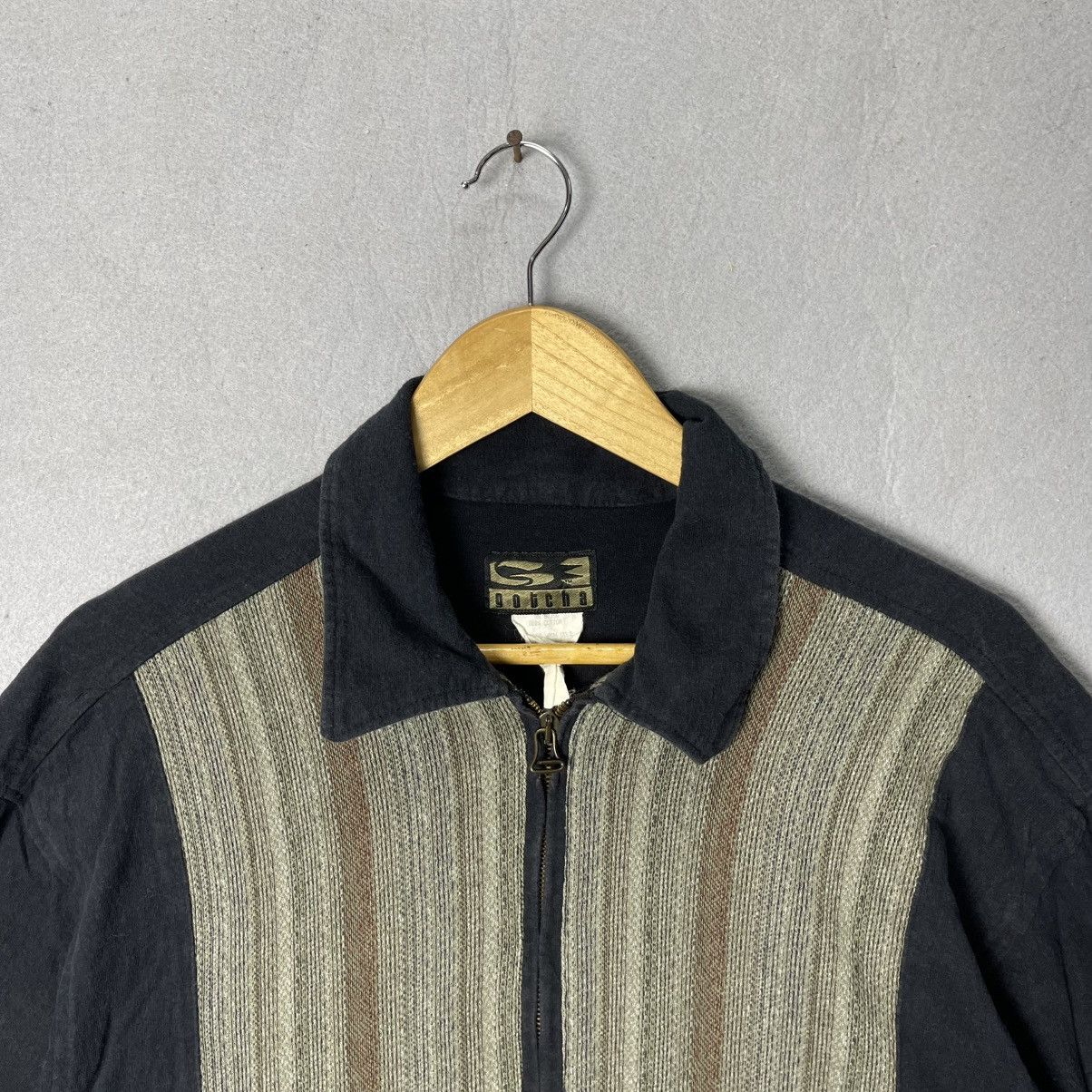 Gotcha Vintage 90s Gotcha Surf Zip Shirt Woven Panel Black Size US M / EU 48-50 / 2 - 2 Thumbnail