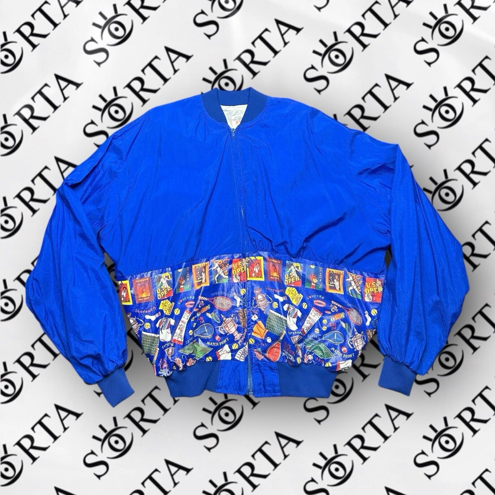 Vintage VTG 90s Official US Open Tennis Full Zip Windbreaker Rare Size US XL / EU 56 / 4 - 1 Thumbnail