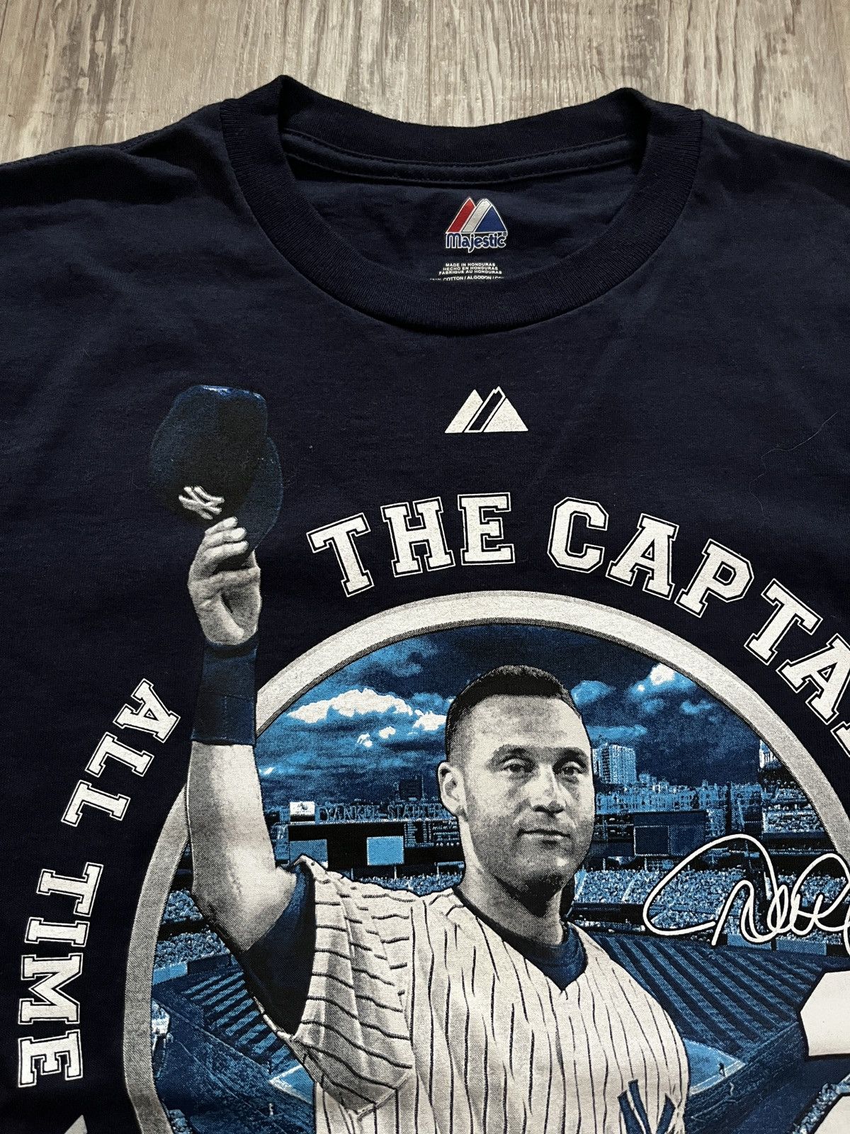 MLB × Majestic × Vintage Derek Jeter Majestic T Shirt Size US L / EU 52-54 / 3 - 2 Thumbnail