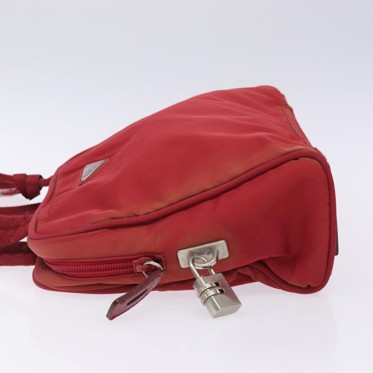 Prada PRADA Hand Bag Nylon Red Silver Size ONE SIZE - 5 Thumbnail
