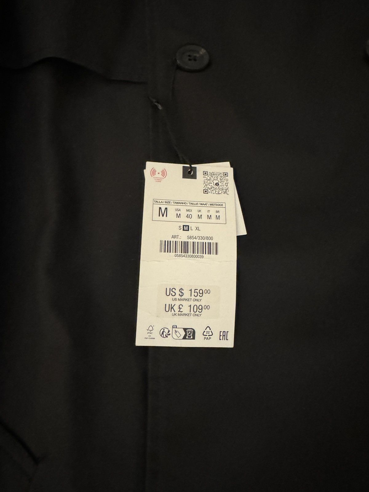 Zara Nylon double breasted coat Size US M / EU 48-50 / 2 - 2 Thumbnail