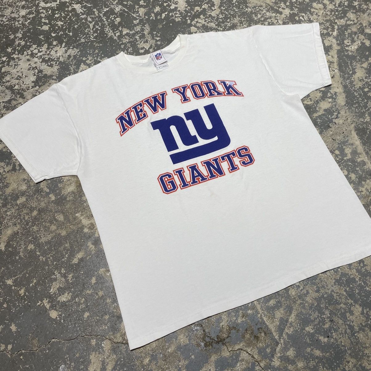 NFL × Vintage Y2K New York Giants White NY NFL Tshirt Size US XL / EU 56 / 4 - 11 Thumbnail