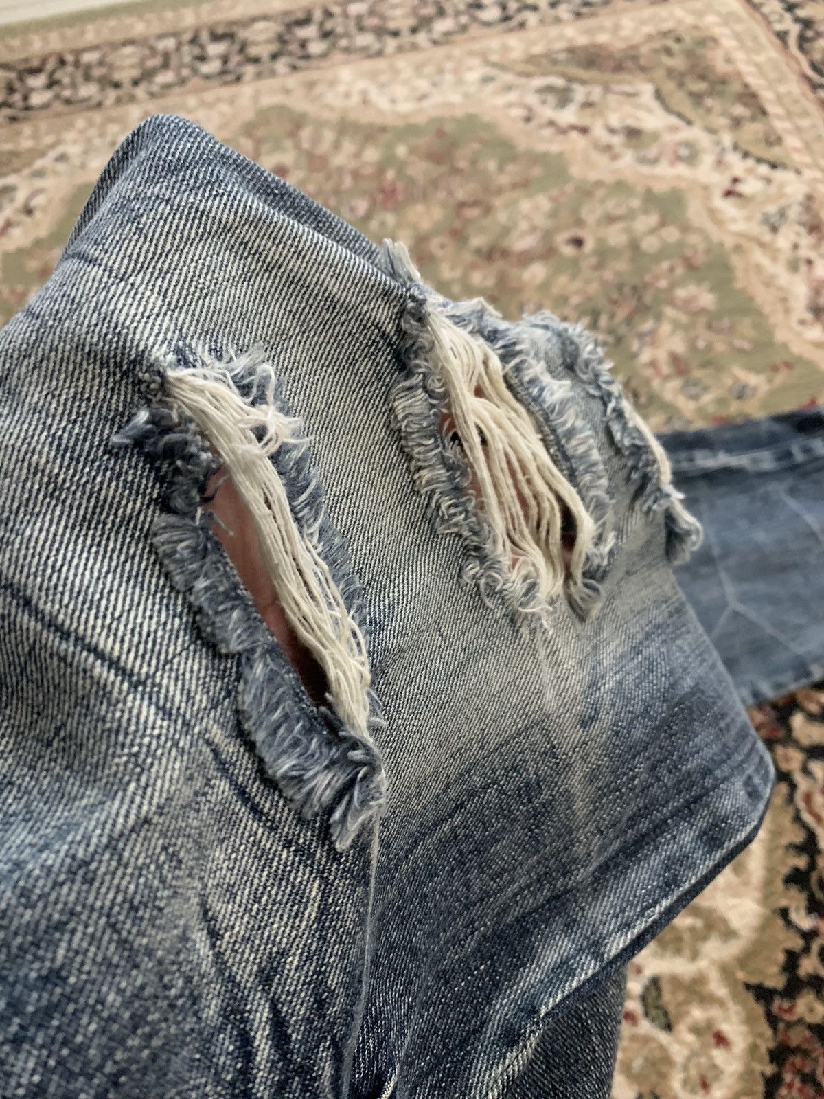 Japanese Brand Japanese Doublewaist Distressed Jeans Size US 32 / EU 48 - 15 Thumbnail