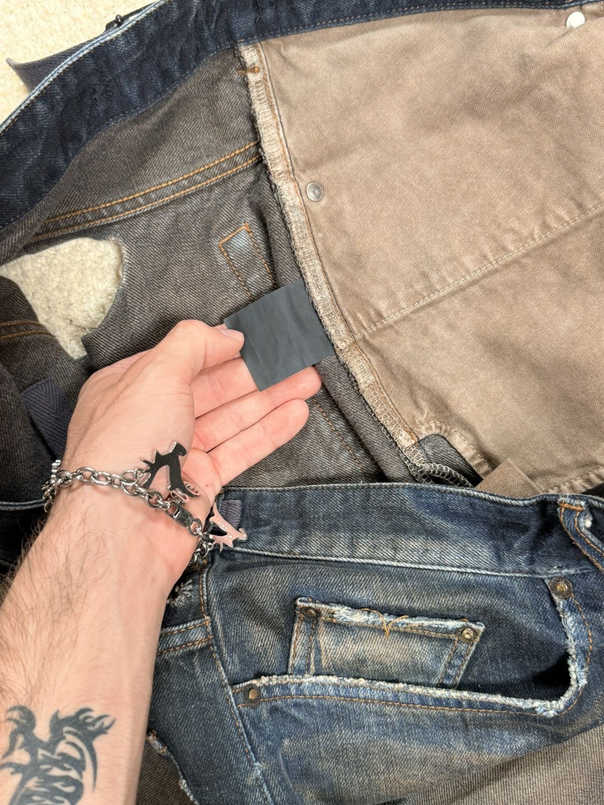 Balenciaga Balenciaga Skater Pant Dirty Dark Blue Denim Prototype Size US 30 / EU 46 - 8 Thumbnail